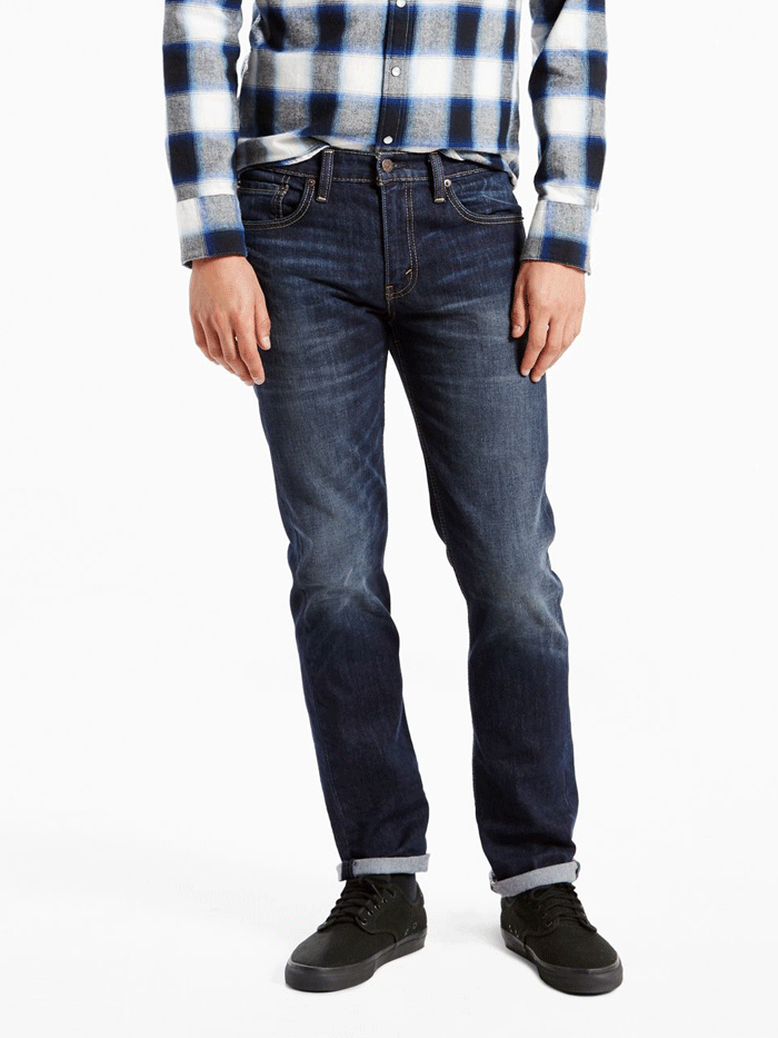 Levi's Men's 511 Slim Fit Stretch Jeans - Dark Wash Navy | Comfortable & Stylish for Casual Wear, Office & Night Out