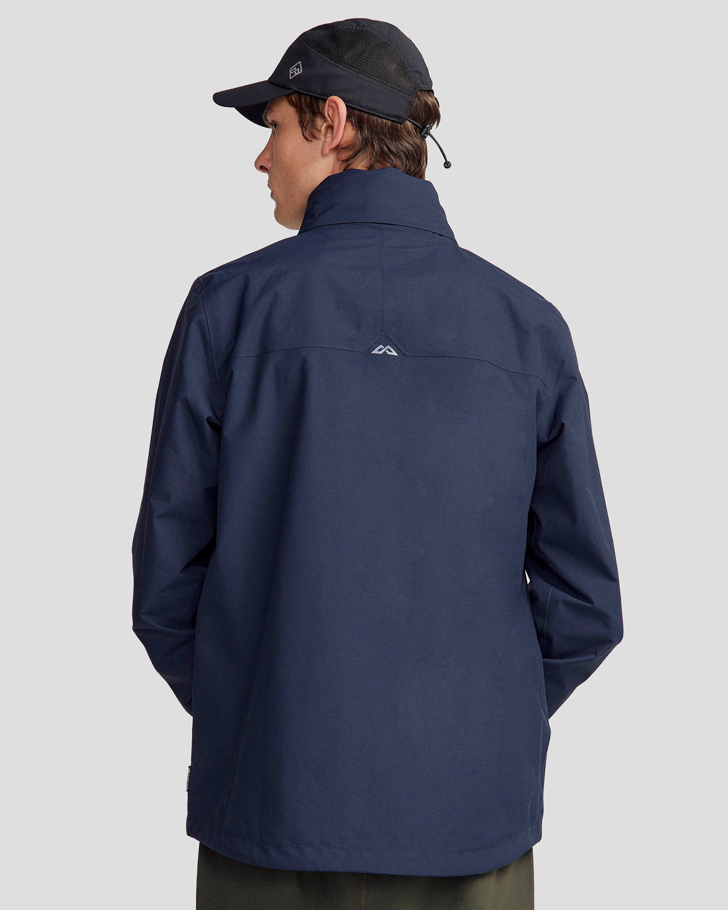 Men's Andulo 2-Layer Waterproof Rain Jacket - Lightweight Windbreaker with Hood, Pure Navy Blue - Perfect for Hiking, Camping & Outdoor Activities