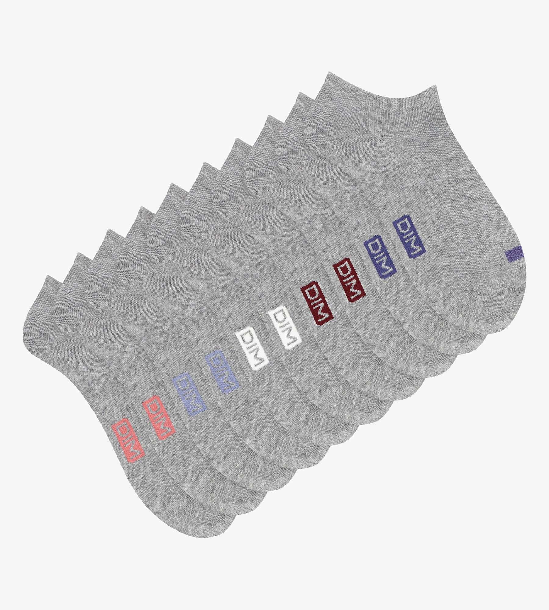 5 Pairs Light Gray Cotton Women's Ankle Socks - Soft & Breathable Everyday Socks for Work, Gym & Casual Wear