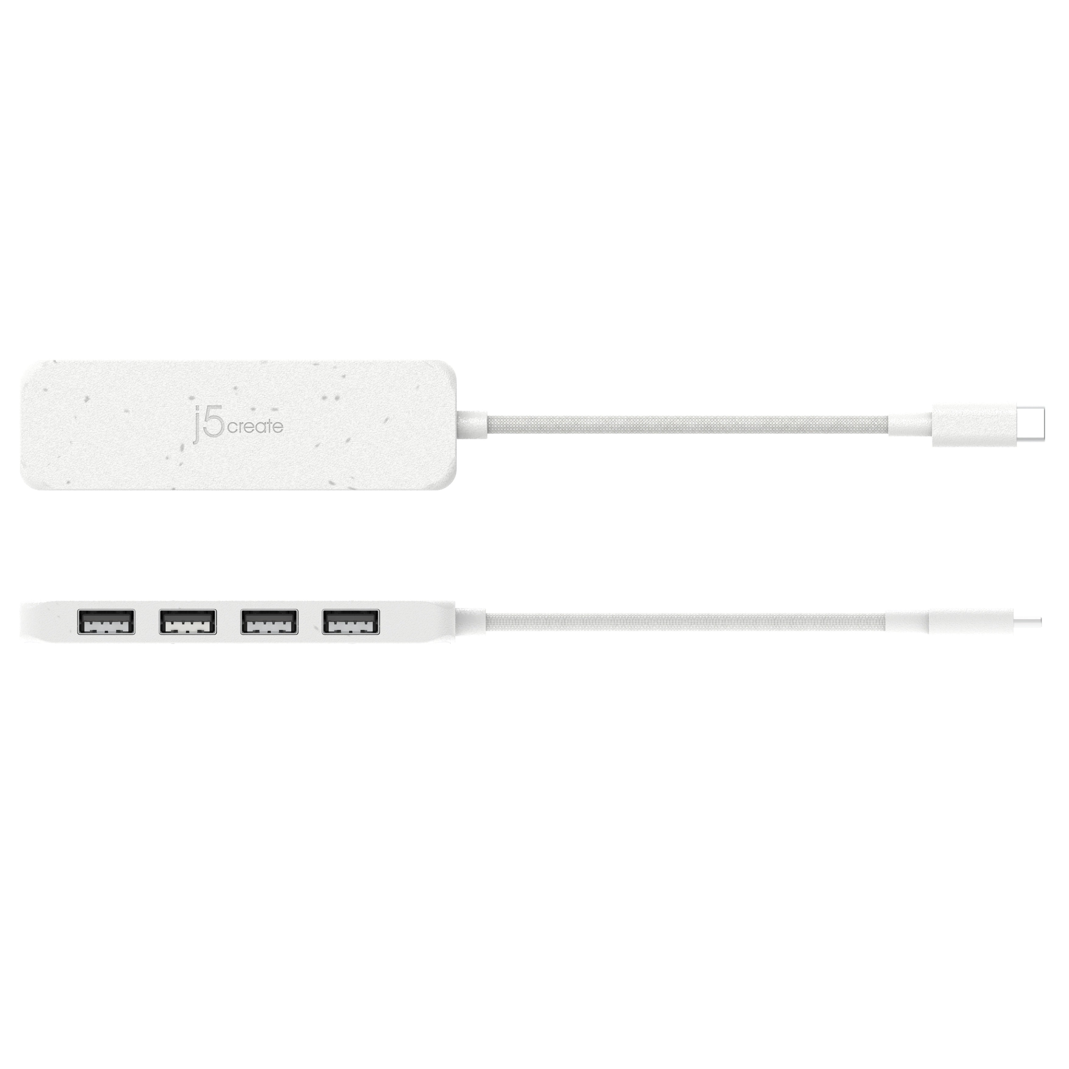 Eco-Friendly USB C to 4 Port USB 3.1 Gen 2 Hub - High Speed Data Transfer for Laptop, MacBook, PC - Perfect for Home Office, Gaming & Travel Accessories