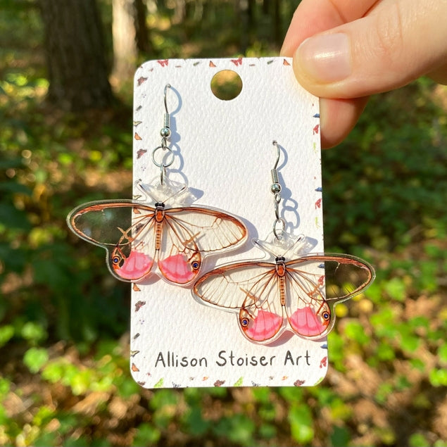 Blushing Phantom Acrylic Earrings - Trendy Dangle Drop Earrings for Women | Perfect for Parties, Weddings & Everyday Wear