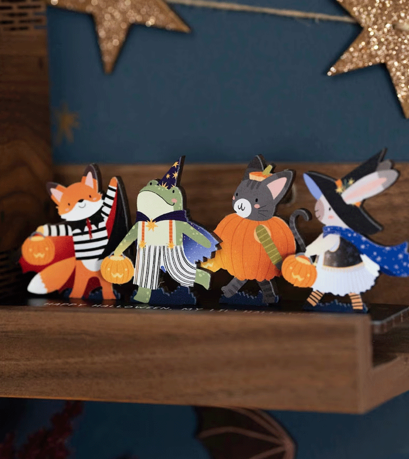 Halloween Pop-Up Greeting Card - Spooky Trick or Treat Design by Dapple & Dot | Perfect for Halloween Parties, School Events & Scary Gift Exchanges
