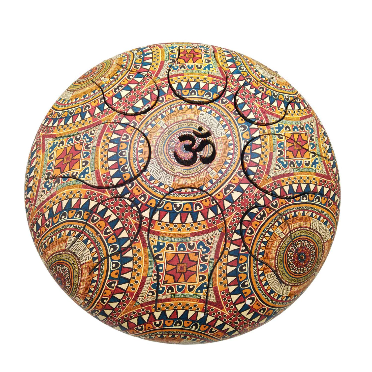 9-Inch Multicolor Hand Tongue Drum with Carry Bag & 2 Mallets - Perfect for Meditation, Music Therapy, and Relaxation at Home or Outdoor Gatherings