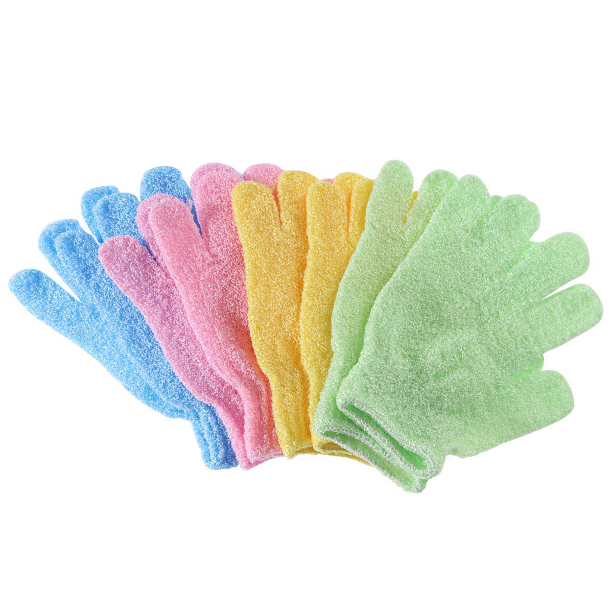 KAAS Exfoliating Bath Gloves for Spa & Shower - Soft Body Scrubber for Smooth Skin - Multicolor (1 Pack) - Perfect for Exfoliation, Massage & Dead Skin Removal