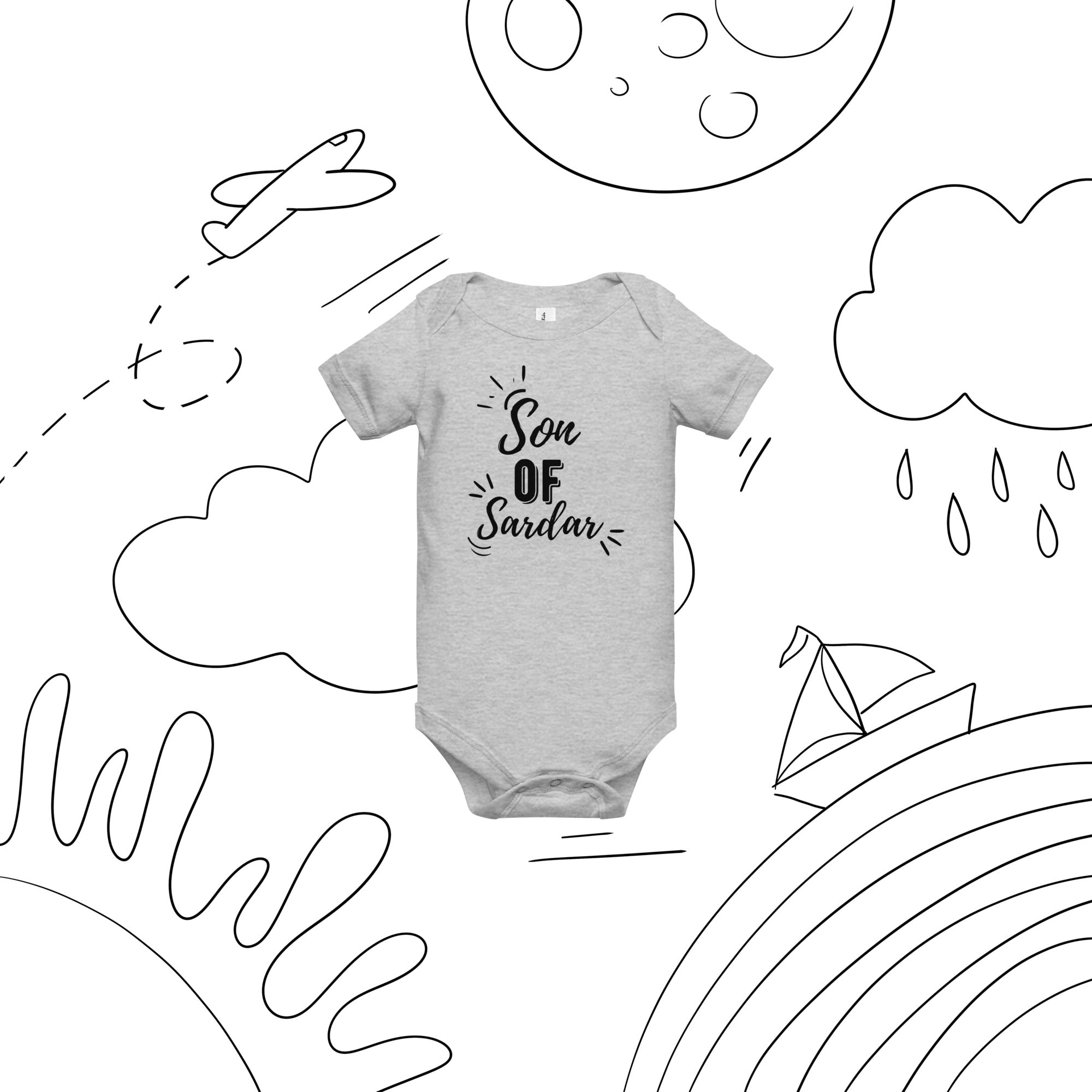 Son of Sardar Baby Onesies - Soft Cotton Bodysuits for Newborns & Infants | Perfect for Playtime, Daycare & Family Photos