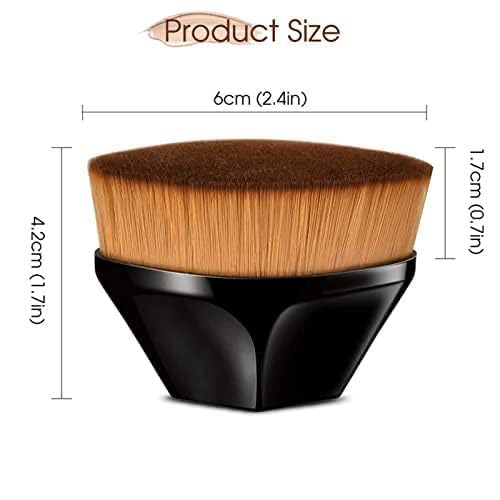 ATHA Liquid Makeup Brush - Professional Flat Top Kabuki Foundation Brush for Seamless Blending of Liquid, Cream & Powder | Travel-Friendly with Case (Multicolor) | Perfect for Everyday Makeup & On-The-Go Touchups