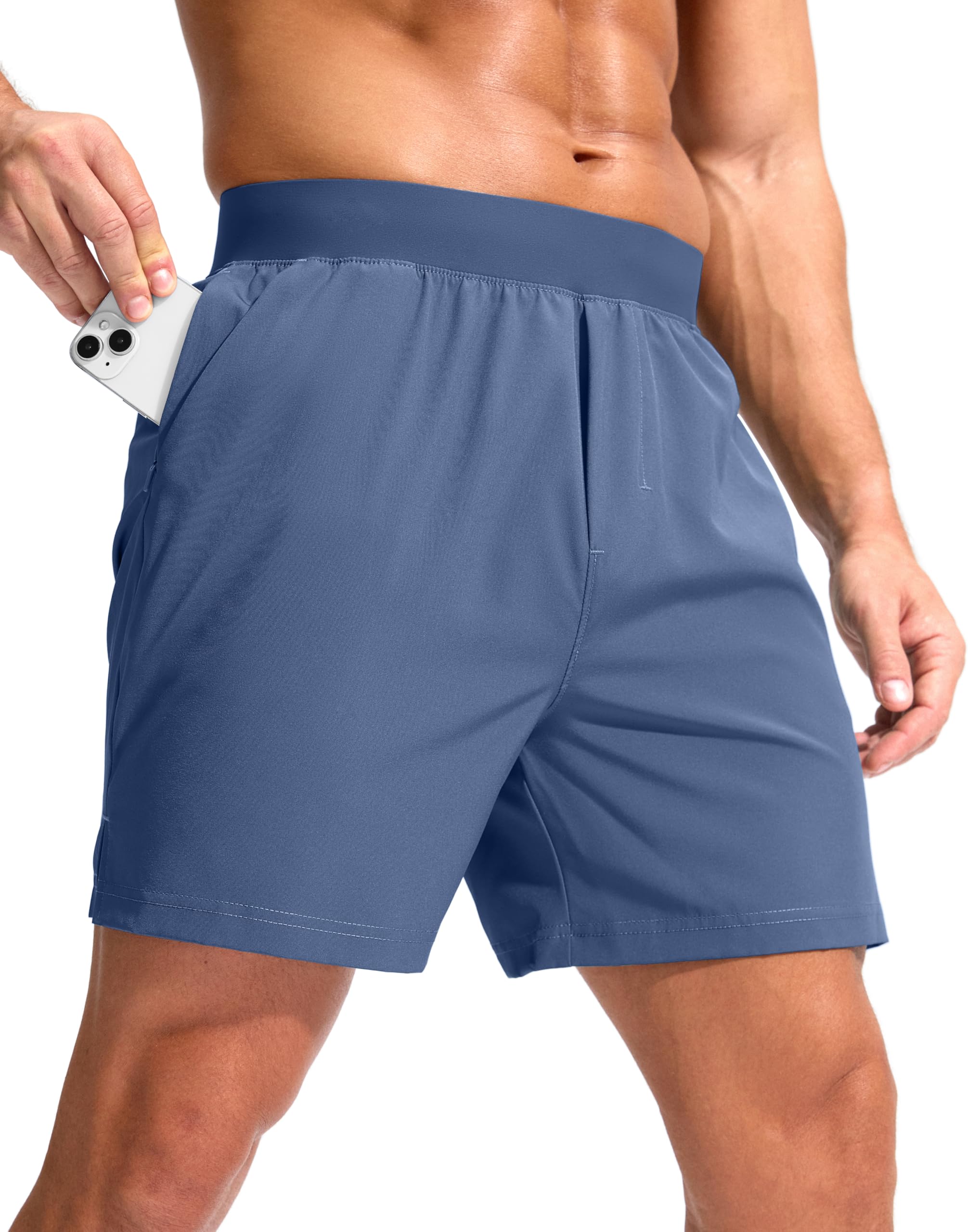 Soothfeel Men's 5 Inch Running Shorts with Zipper Pockets - Quick Dry Athletic Shorts for Gym, Workout, Tennis & Sports | Perfect for Jogging, Training & Outdoor Activities