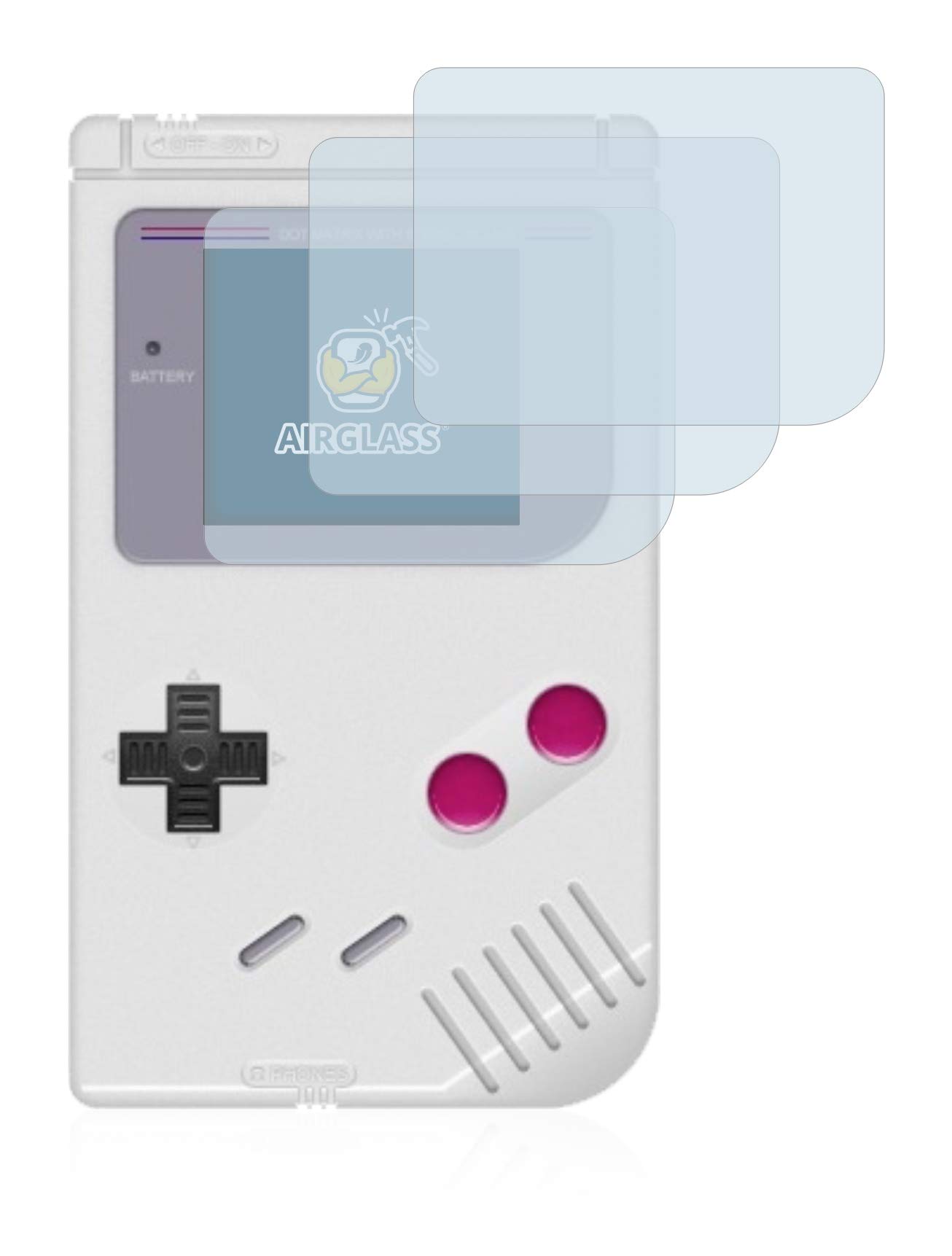 Brotect Tempered Glass Screen Protector for Nintendo Gameboy (1989) - 3 Pack - 9H Hardness Anti-Scratch Clear Film - Perfect for Classic Gaming Protection & Display Preservation