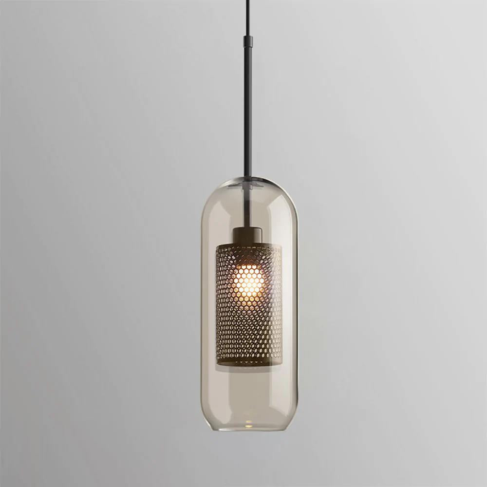 Chiswick Glass Pendant Light - Modern Hanging Ceiling Lamp for Kitchen Island, Dining Room & Bedroom Lighting