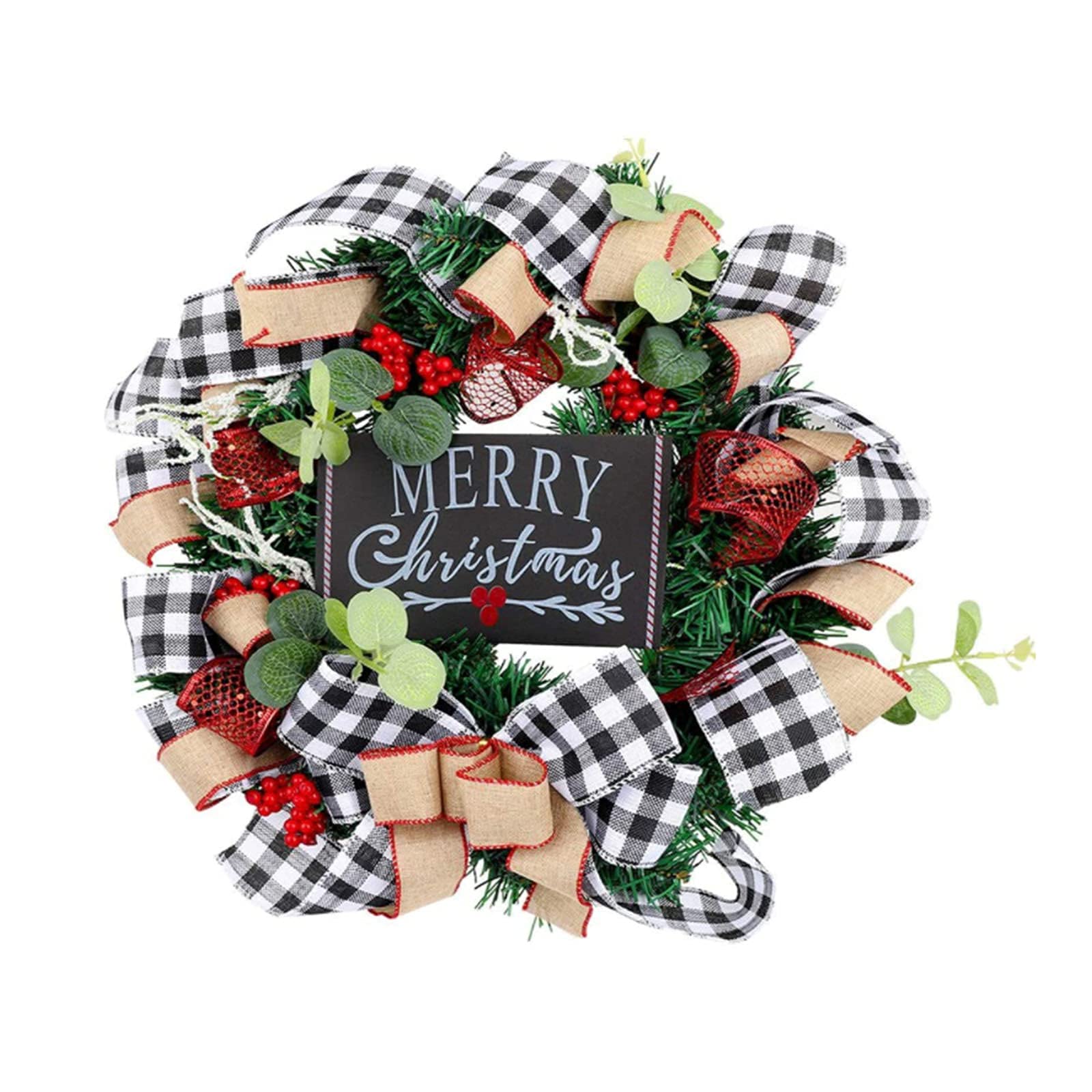 Fall Front Door Wreath - Round Wood Hanging Sign for Farmhouse Porch Decor | Seasonal Home & Outdoor Decor for Christmas, Easter, New Year | Perfect Housewarming Gift for Restaurants & Homes