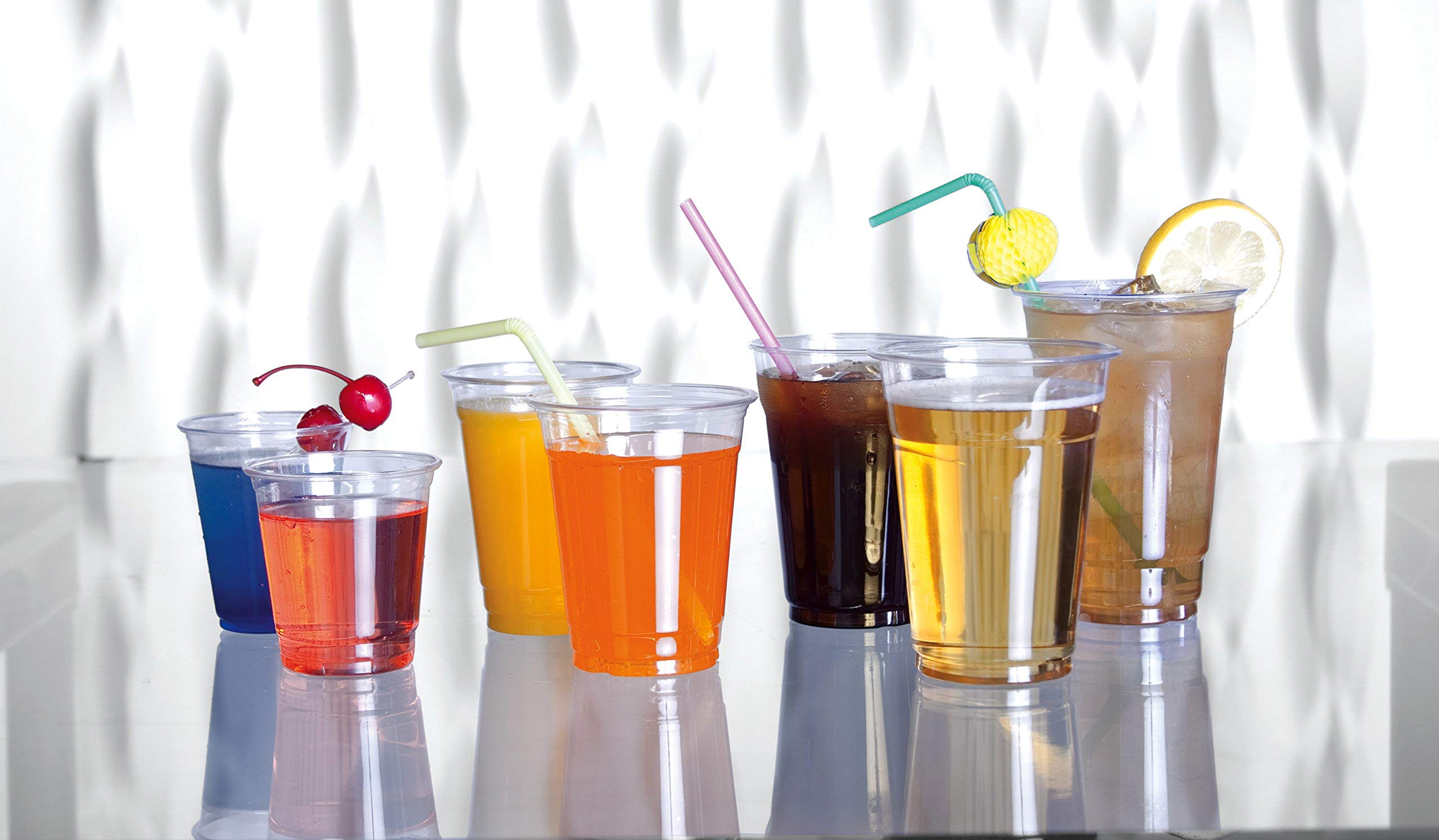 500-Pack 20oz Clear Plastic Party Cups - Disposable Soft Drink Cups for Parties, Events & Gatherings - Bulk Case of 500 Cups