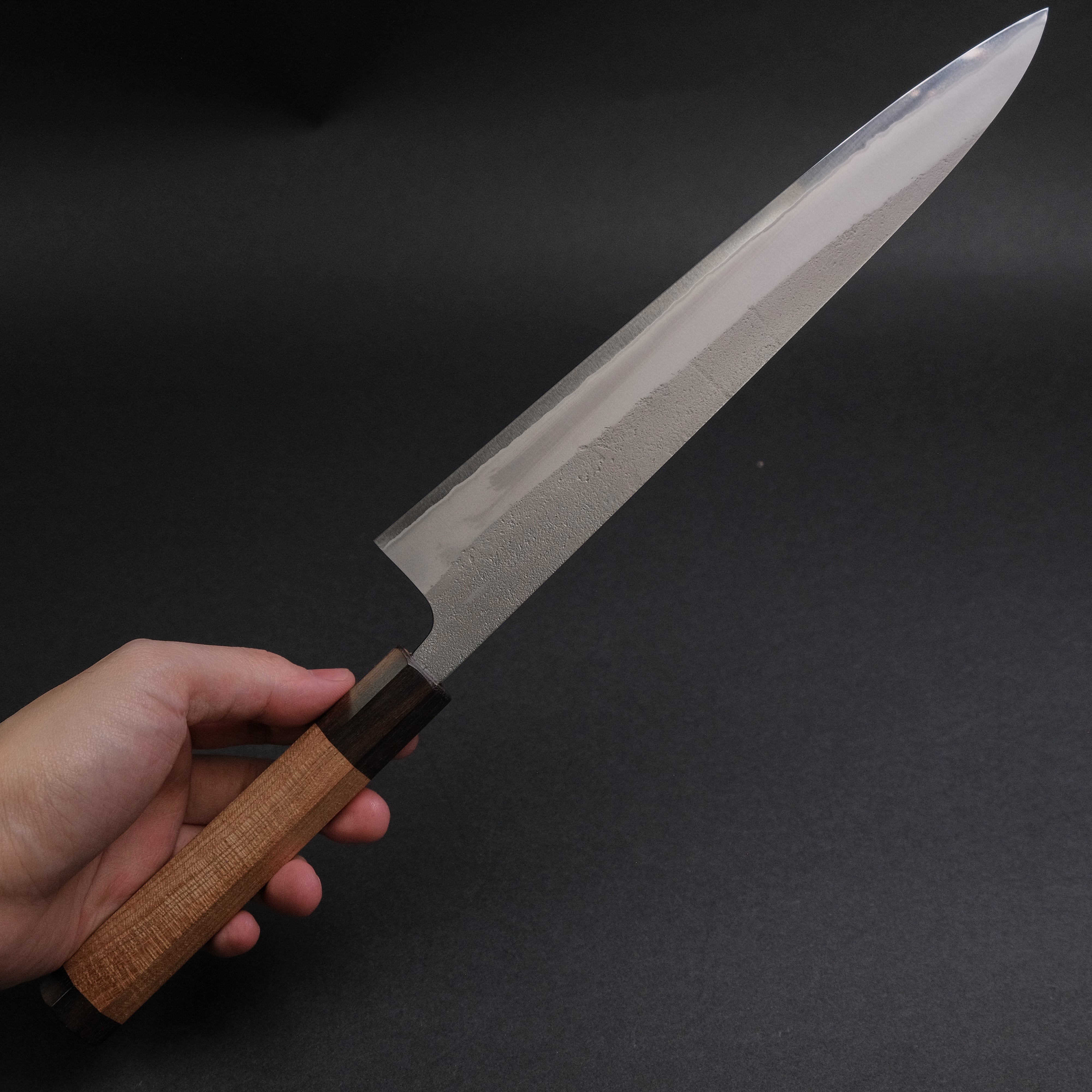 Premium Yoshikane White #2 Nashiji Sujihiki 240mm Japanese Slicing Knife with Enju Handle - Perfect for Sushi, Sashimi & Meat Carving - Professional Chef & Home Kitchen Essential