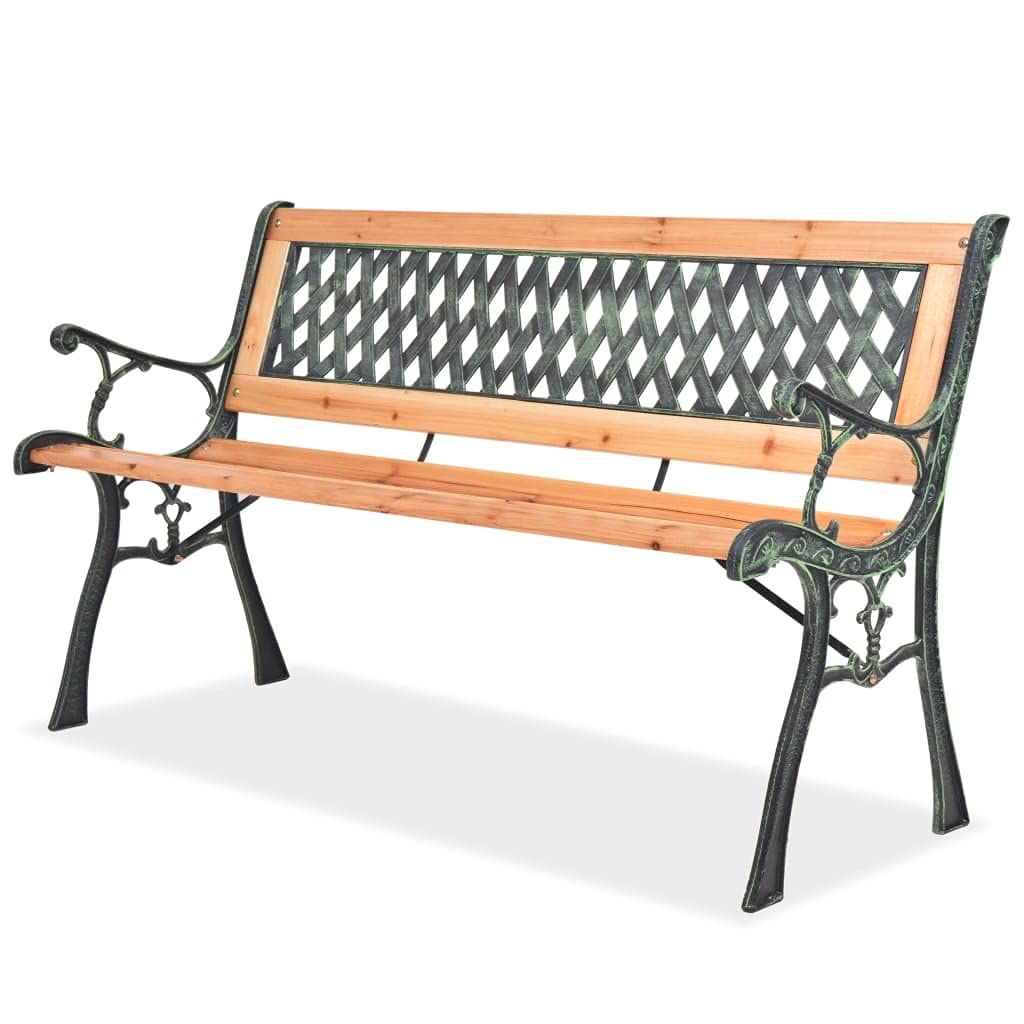 2-Seater Garden Bench with Arms & Back - 48