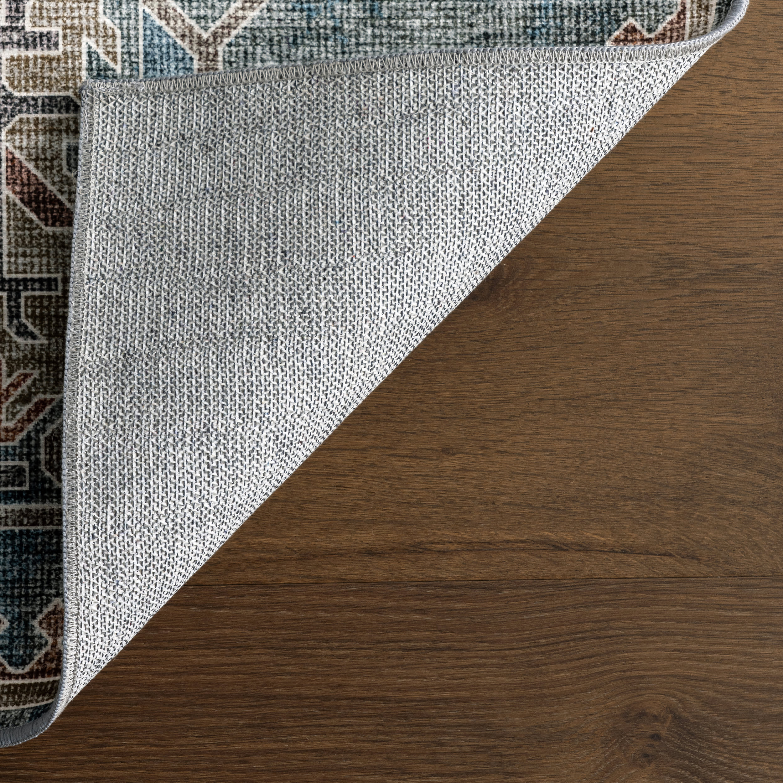 Araya Spill Proof Washable Rug - Non-Slip, Stain Resistant Indoor/Outdoor Carpet - Perfect for Living Room, Kitchen, Nursery & Pet Areas - Green