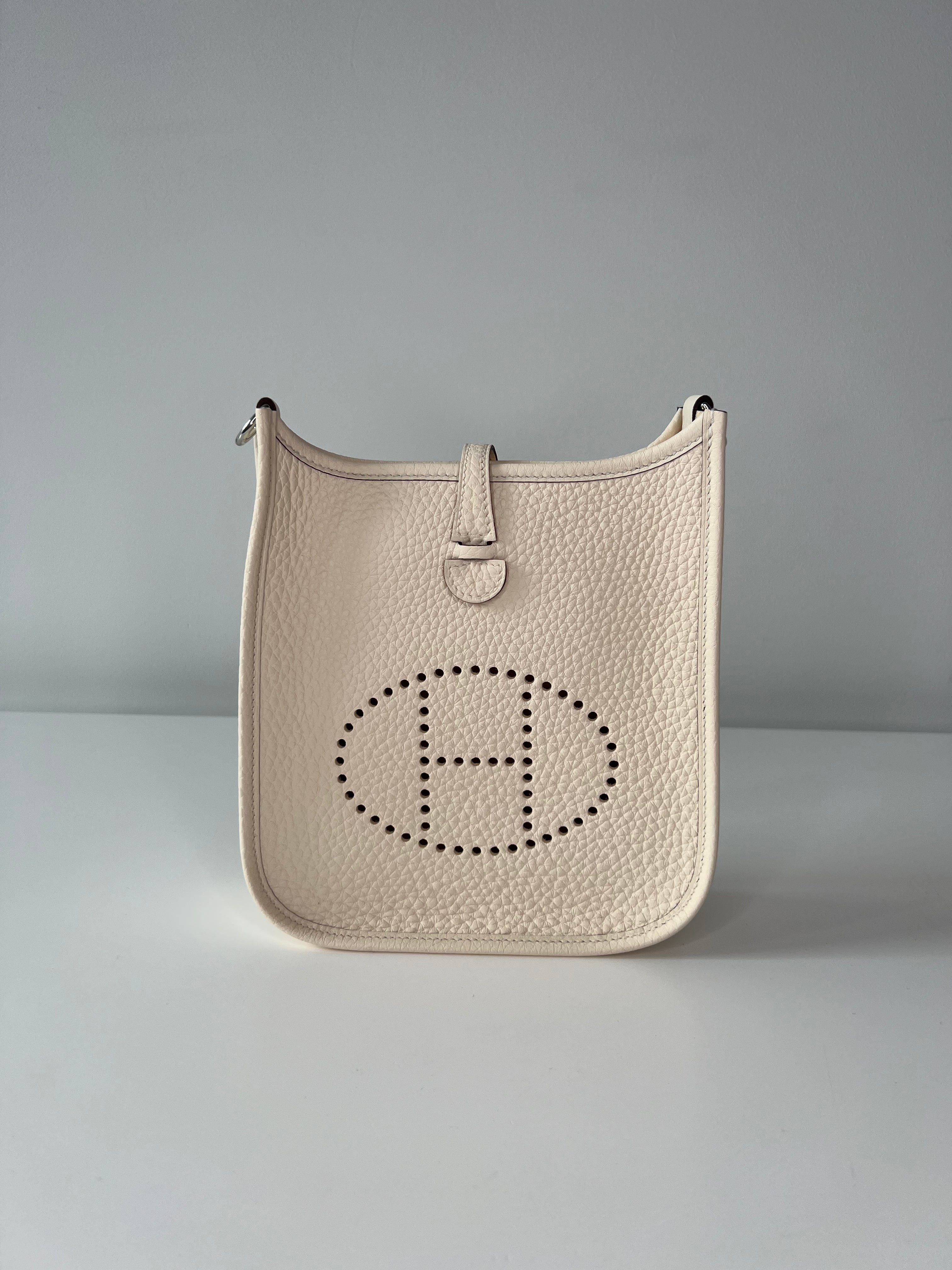 Hermès Mini Evelyne Nata Crossbody Bag - Luxury Leather Shoulder Purse for Women | Perfect for Everyday Use, Travel & Casual Outings