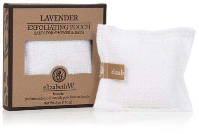Lavender Exfoliating Bath & Shower Pouch with Epsom Salts - Relaxing Aromatherapy for Stress Relief & Skin Softening - Perfect for Spa Nights & Self-Care Routines