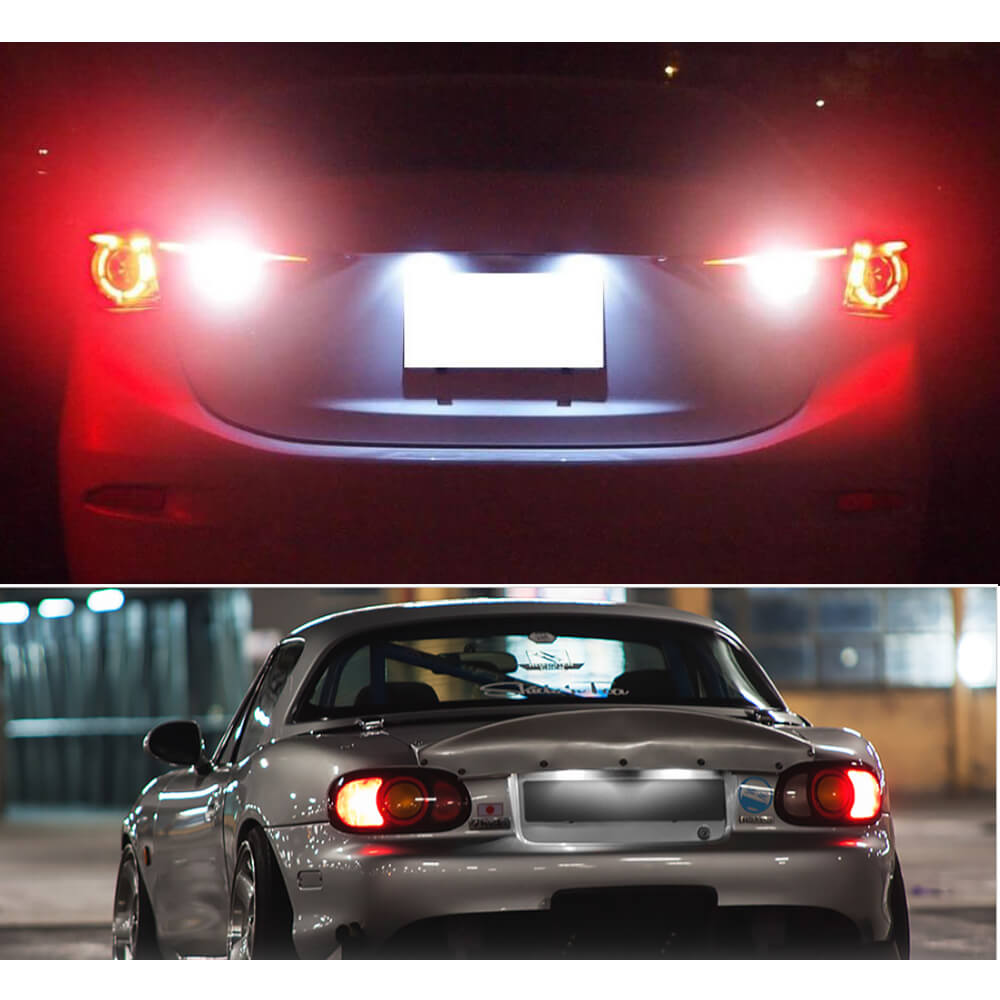 18 SMD LED License Plate Light 6000K White - Compatible with Ford, Mercury, Mazda - Bright & Durable Tag Light Assembly - Perfect for Night Driving & Enhanced Vehicle Style