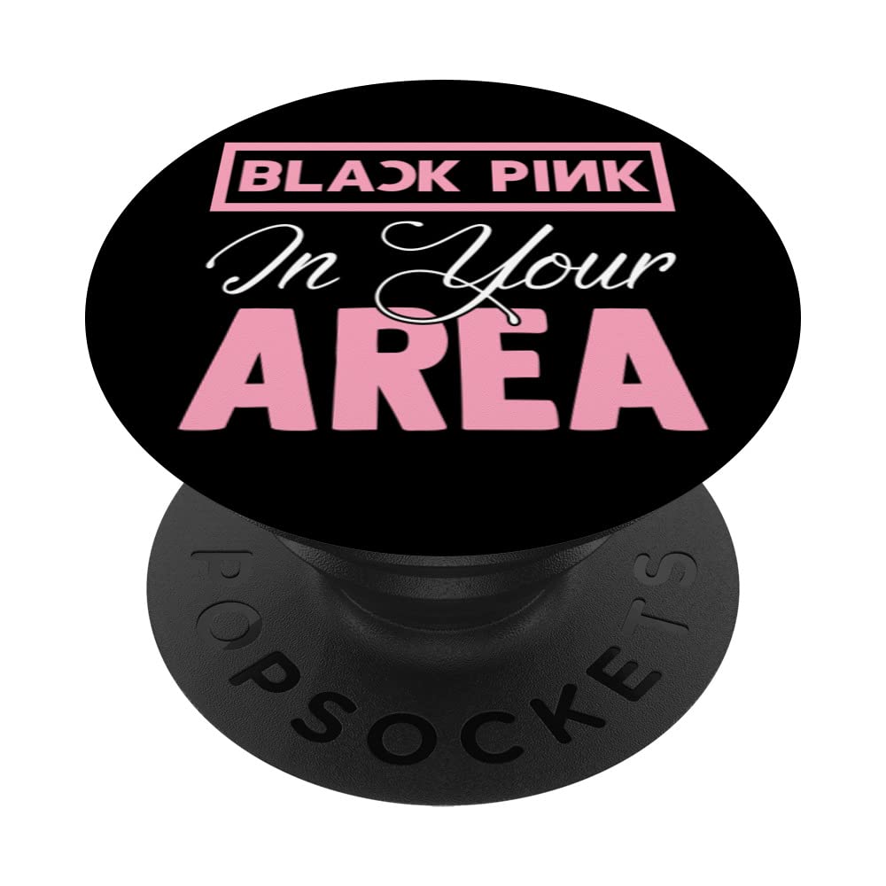 Black Pink in Your Area K-pop Swappable PopGrip - Korean Pop Culture Phone Grip for Fans, Concerts & Daily Use