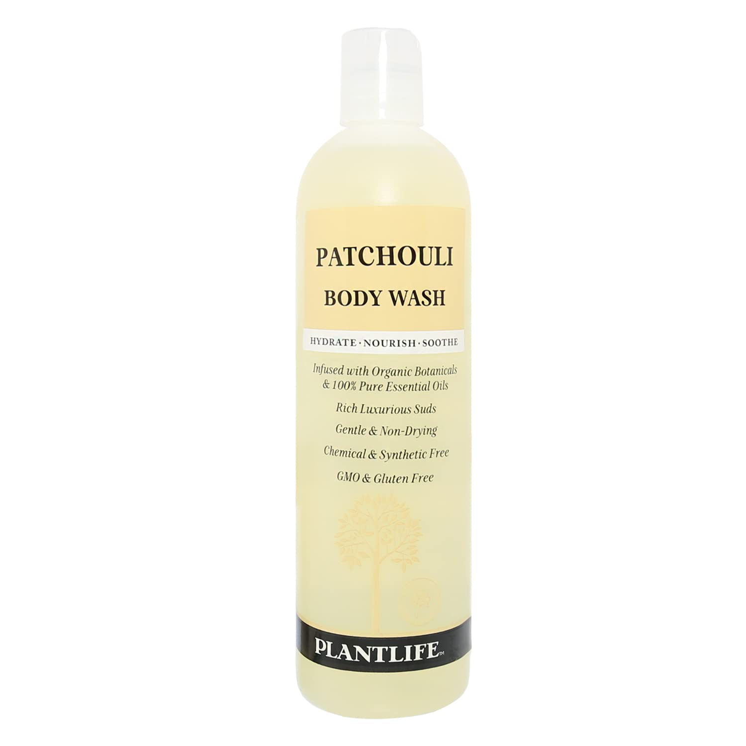 Plantlife Patchouli Body Wash & Bar Soap Set - Natural Moisturizing for Soft Silky Skin - Vegan & Cruelty-Free Made in USA - Perfect for Spa Day & Aromatherapy Relaxation