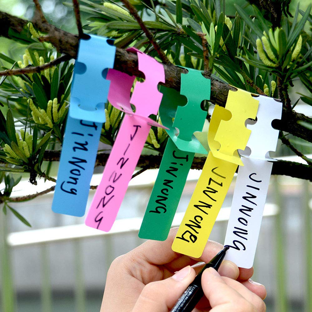 500 Pack Waterproof Reusable Plant Labels - Plastic Wrap Around Hanging Garden Markers for Nursery, Trees & Outdoor Plants | Perfect for Gardening, Seed Starting & Plant Identification