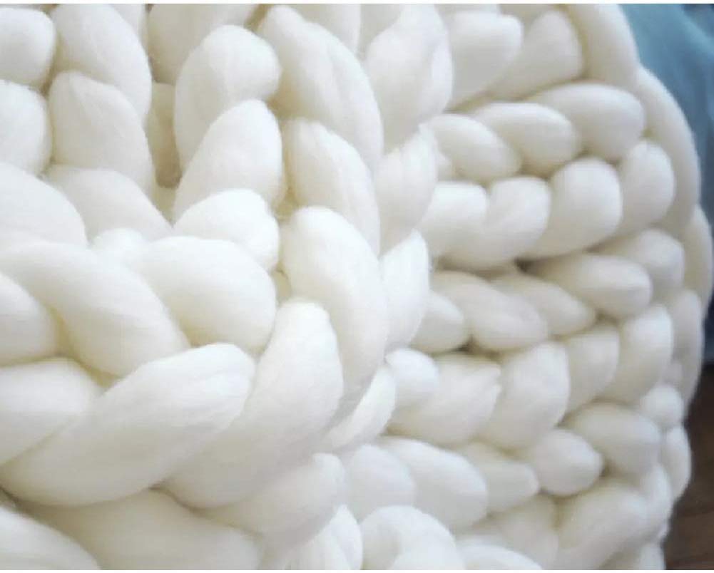 **Chunky Knitting Yarn for Arm Knitting - Super Bulky Roving Yarn for Giant Knit Throws, Blankets, and Home Decor - Perfect for DIY Bedroom, Pet Beds, Sofa, Chair, and Yoga Mat Rugs**