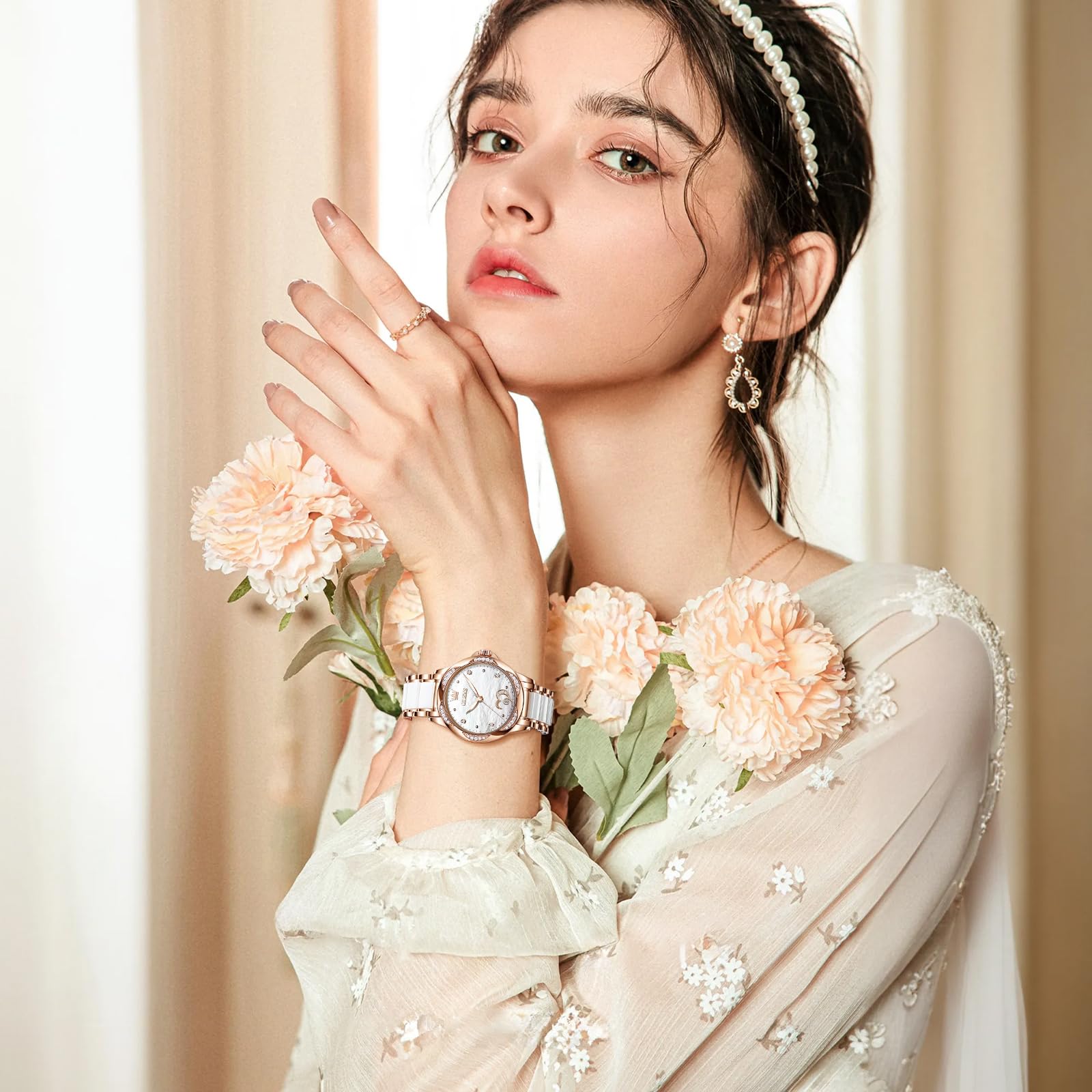 OLEVS Automatic Watches for Women - Rose Gold Luxury Self-Winding Watch with Date Display | Elegant Dress Watch for Business, Party & Everyday Wear