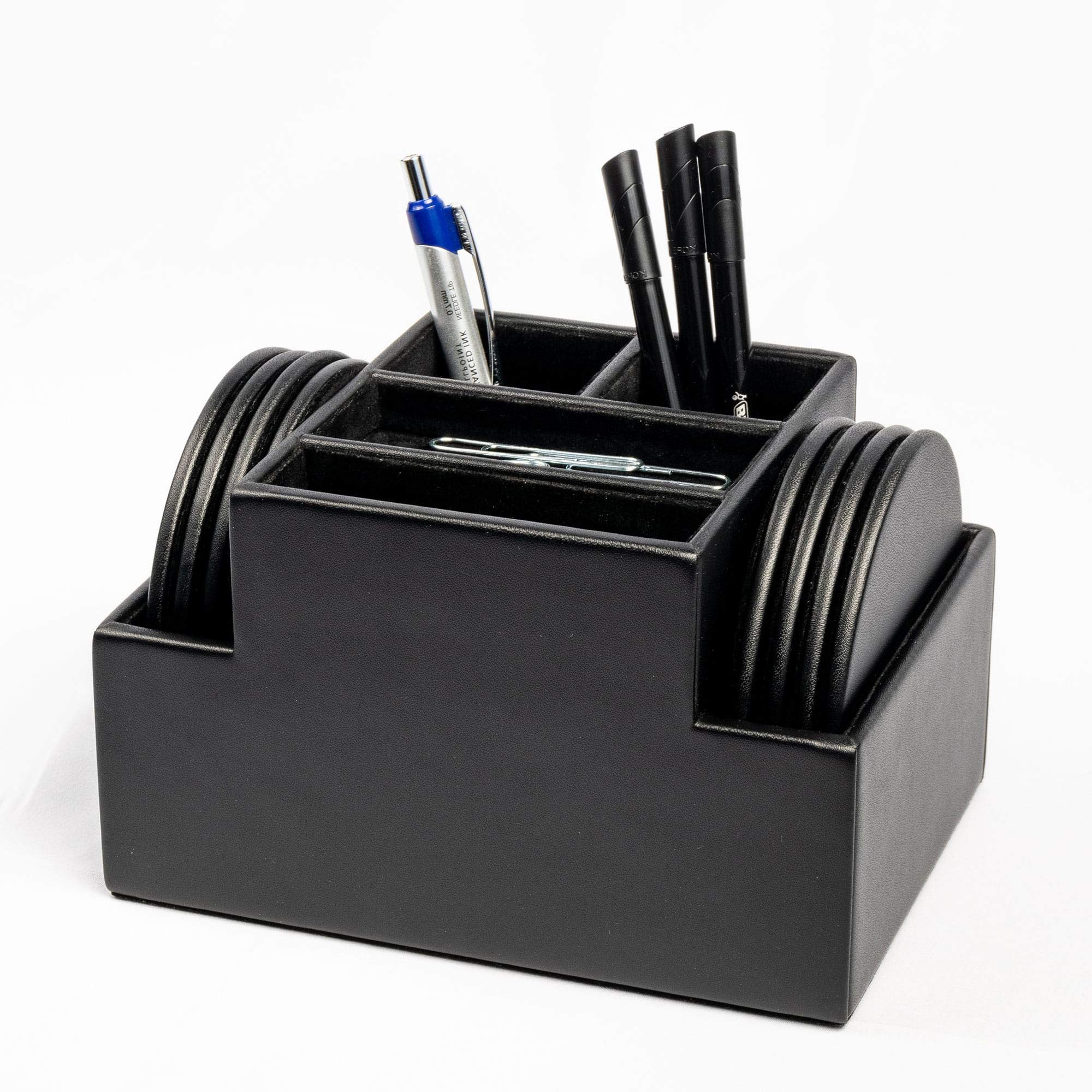 Dacasso Black Desktop Organizer - 6.8