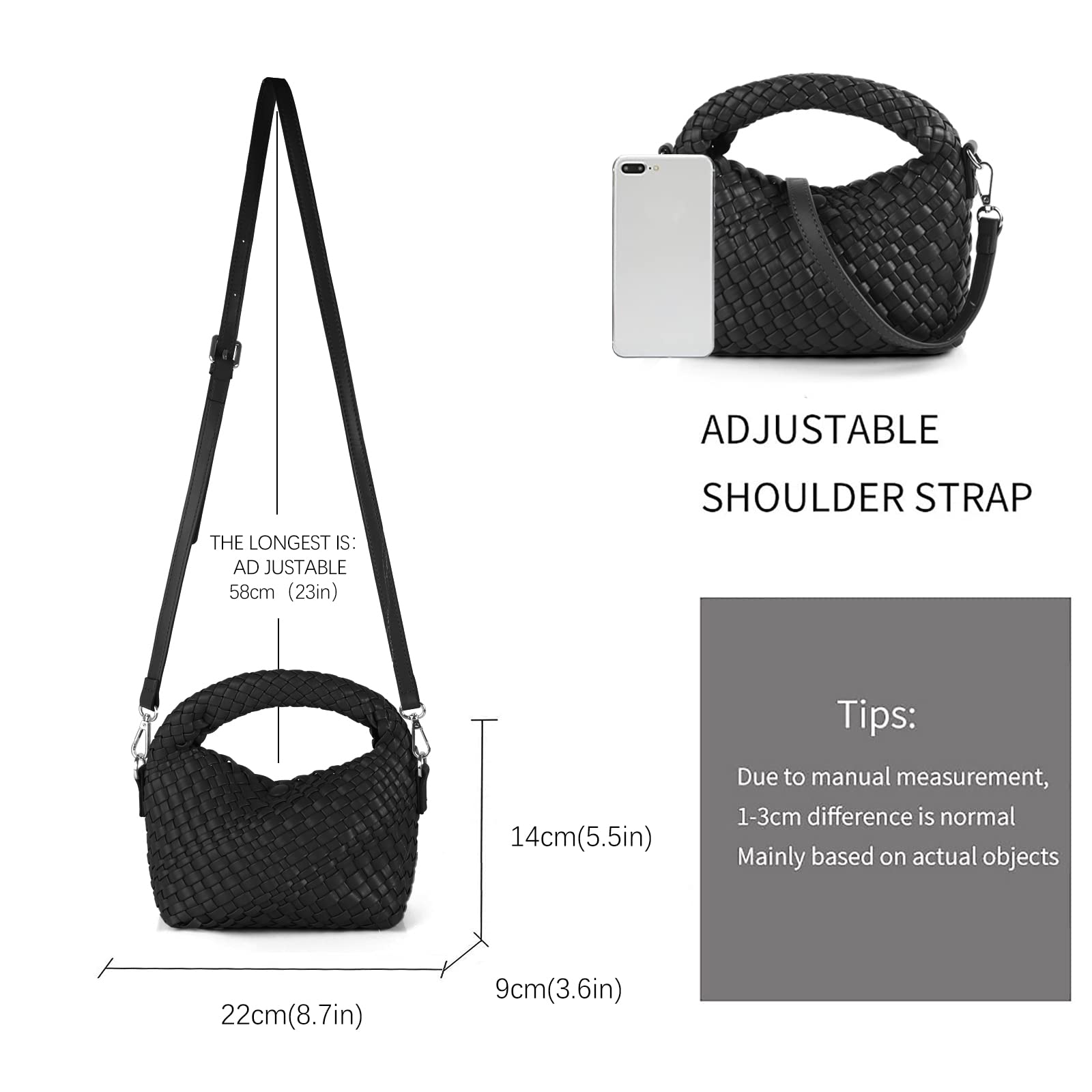 Women's Woven Leather Tote Bag - Stylish Shoulder Bag for Daily Use & Shopping