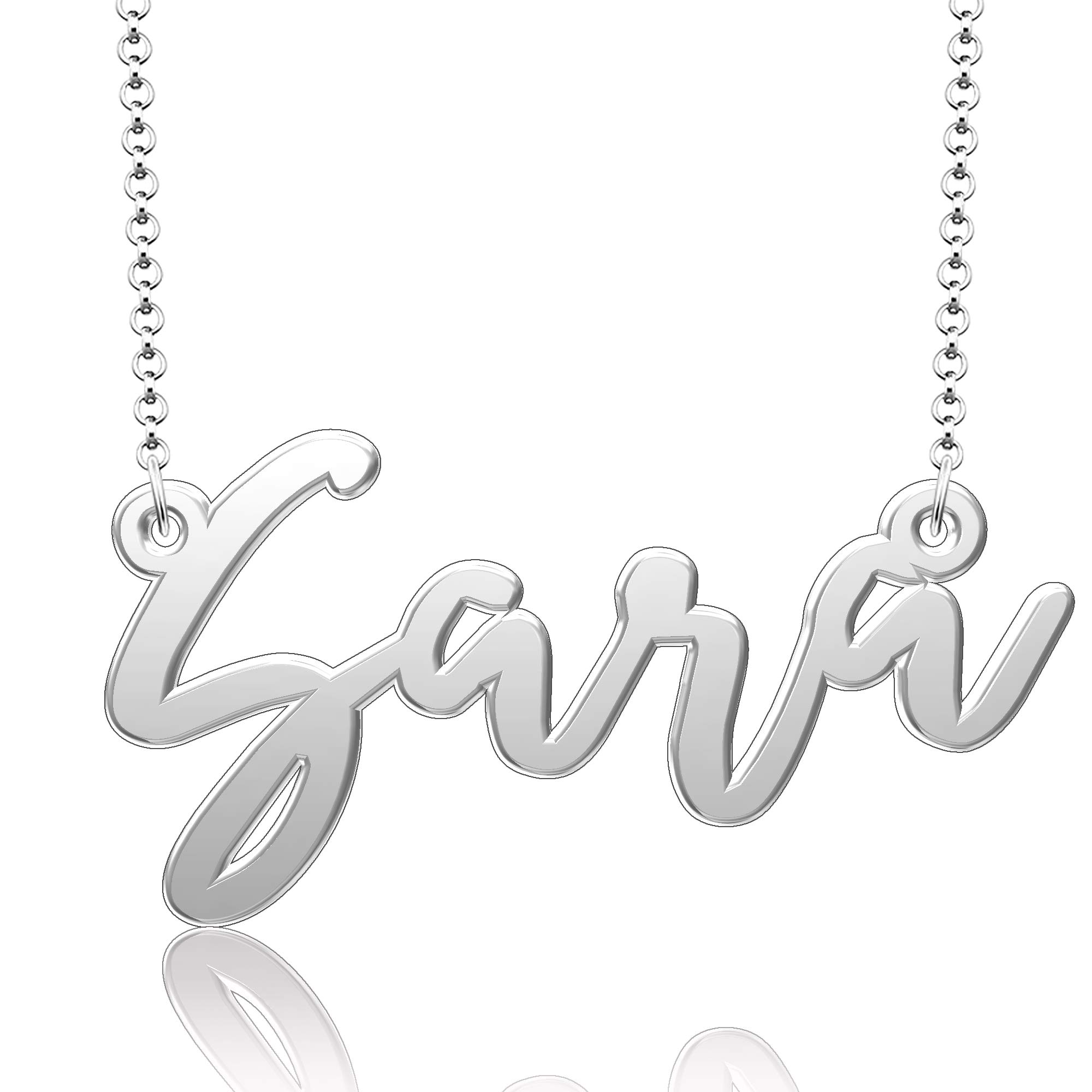 925 Sterling Silver Personalized Name Necklace - Custom Engraved Jewelry Gift for Mom, Women, Wife - Perfect for Mother's Day, Birthday, Anniversary & Special Occasions
