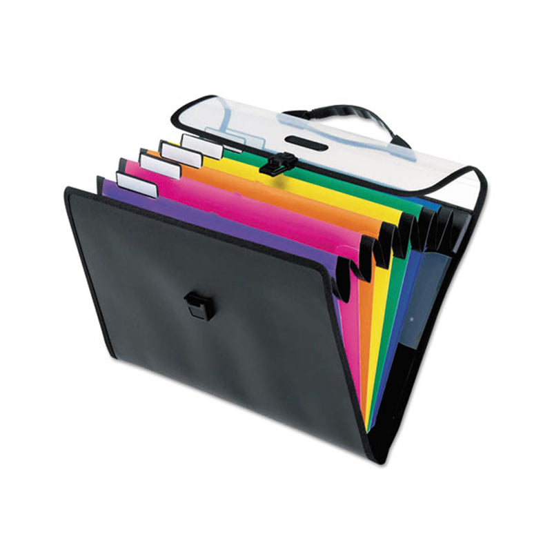 Poly Desk Hanging Organizer with Case - 6 Pockets & 1 Expansion Slot - Letter Size File Organizer for Office, Home & School - Perfect for Documents, Mail & Office Supplies Storage