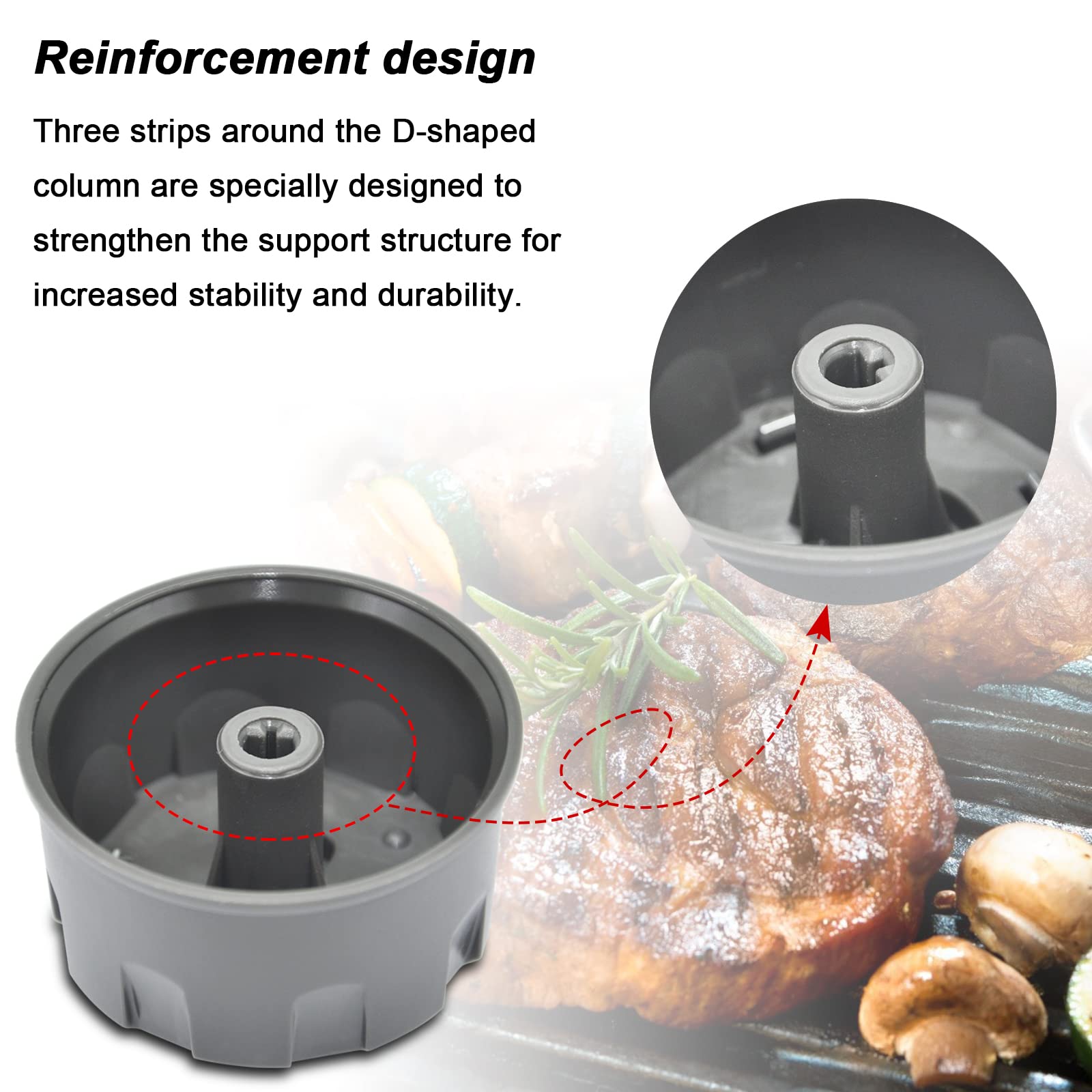 Weber E-Spirit 200 Series Gas Grill Control Knobs Replacement (2-Pack) - Front-Mounted Burner Knobs for Weber Spirit 200, 300 & 500 Grills - Perfect for Outdoor BBQ, Backyard Cooking & Patio Grilling