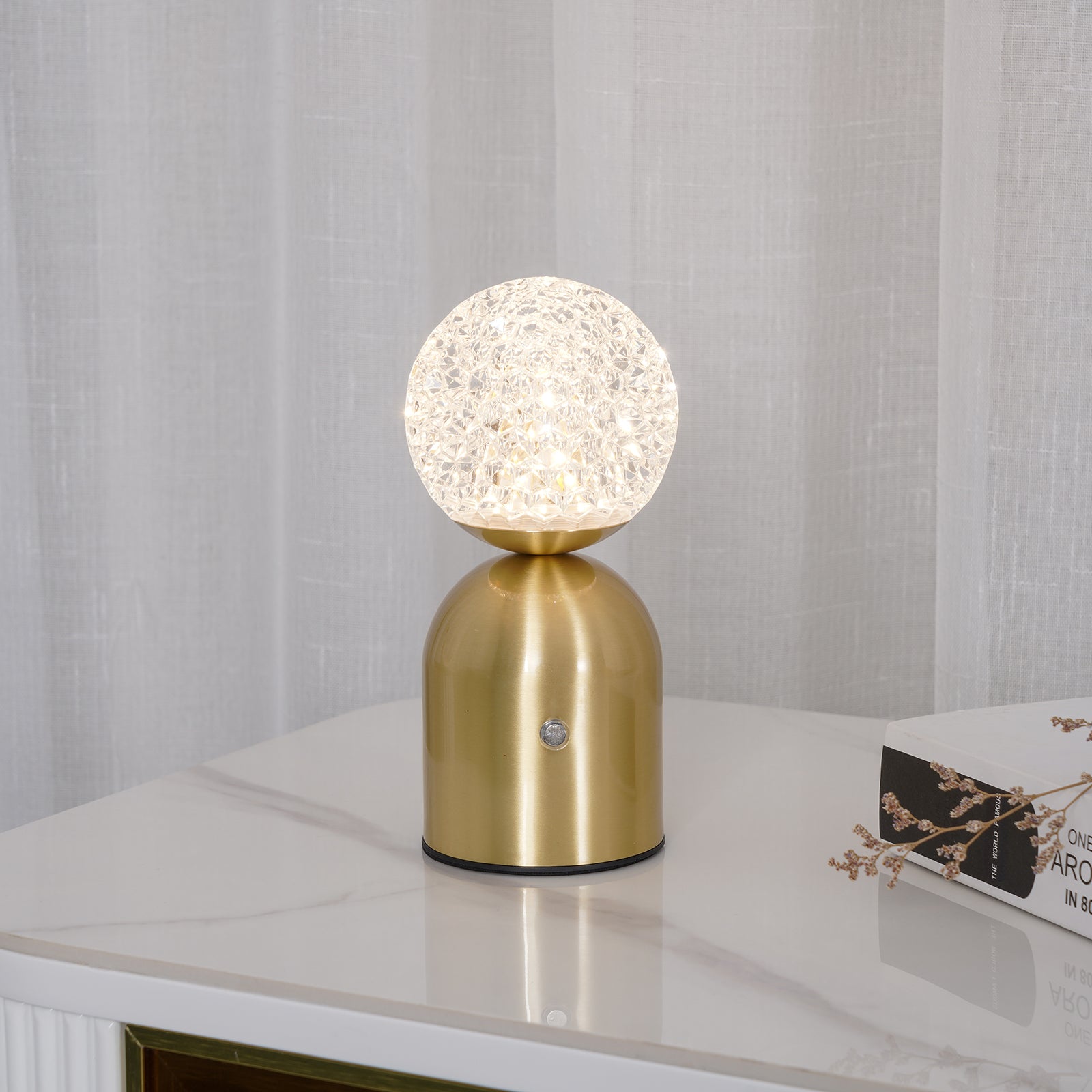 Atlas Rechargeable LED Table Lamp with Built-in Battery - Perfect for Bedroom, Living Room, and Office Desk Lighting
