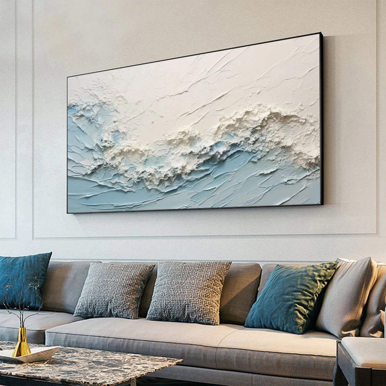 Ocean And Sky Painting #OS 252 - Stunning Coastal Wall Art for Beach House Decor & Living Room Aesthetic