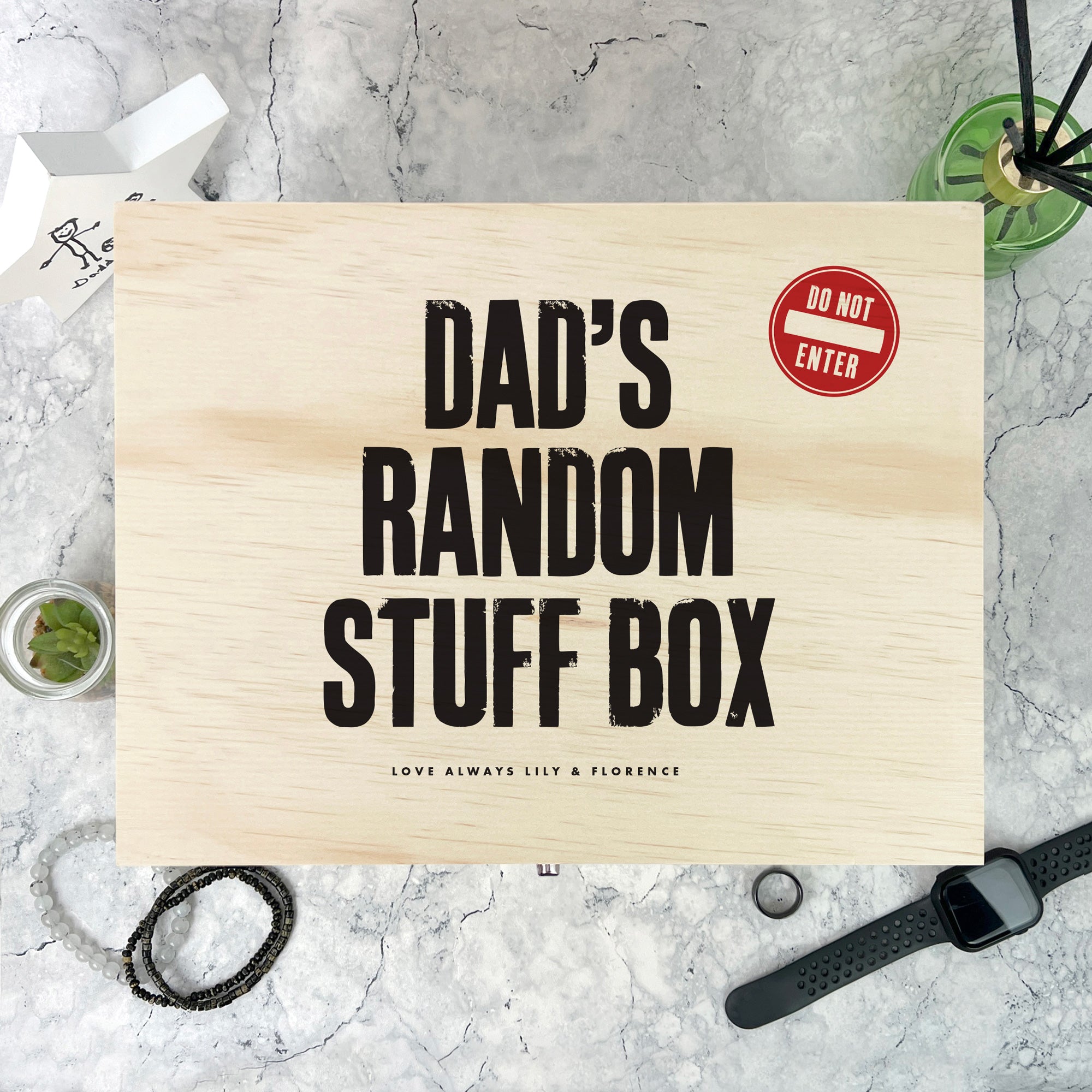 Personalized Wooden Memory Keepsake Box - 5 Sizes (16cm, 20cm, 26cm, 30cm, 36cm) for Photos, Jewelry & Treasures - Perfect Gift for Anniversary, Wedding & Special Occasions