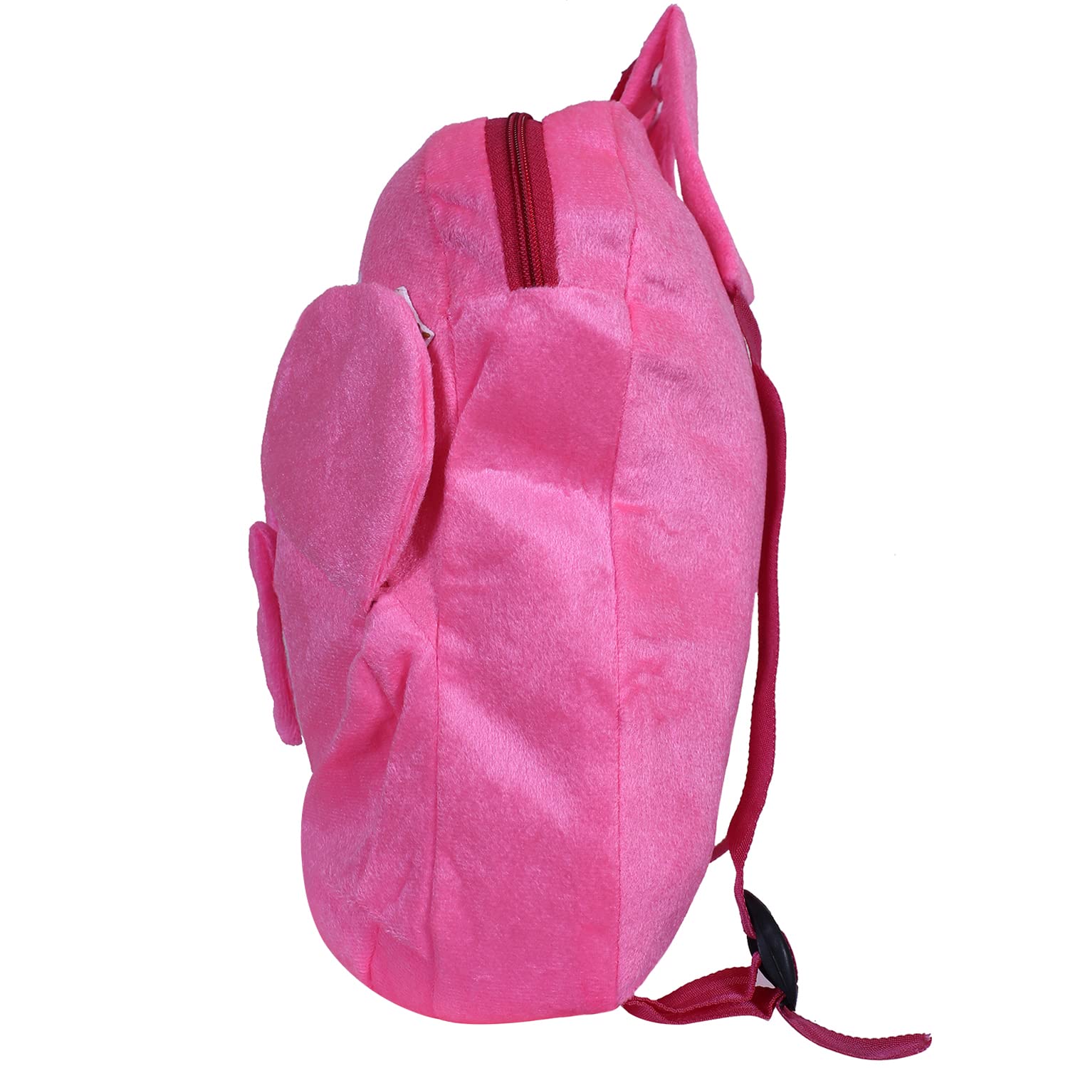 Minnie Mouse Plush Backpack for Kids - Disney Velvet School Bag with 2 Compartments & Zipper Closure | Durable Toddler Travel Backpack for School, Daycare & Disney Trips (Pink)