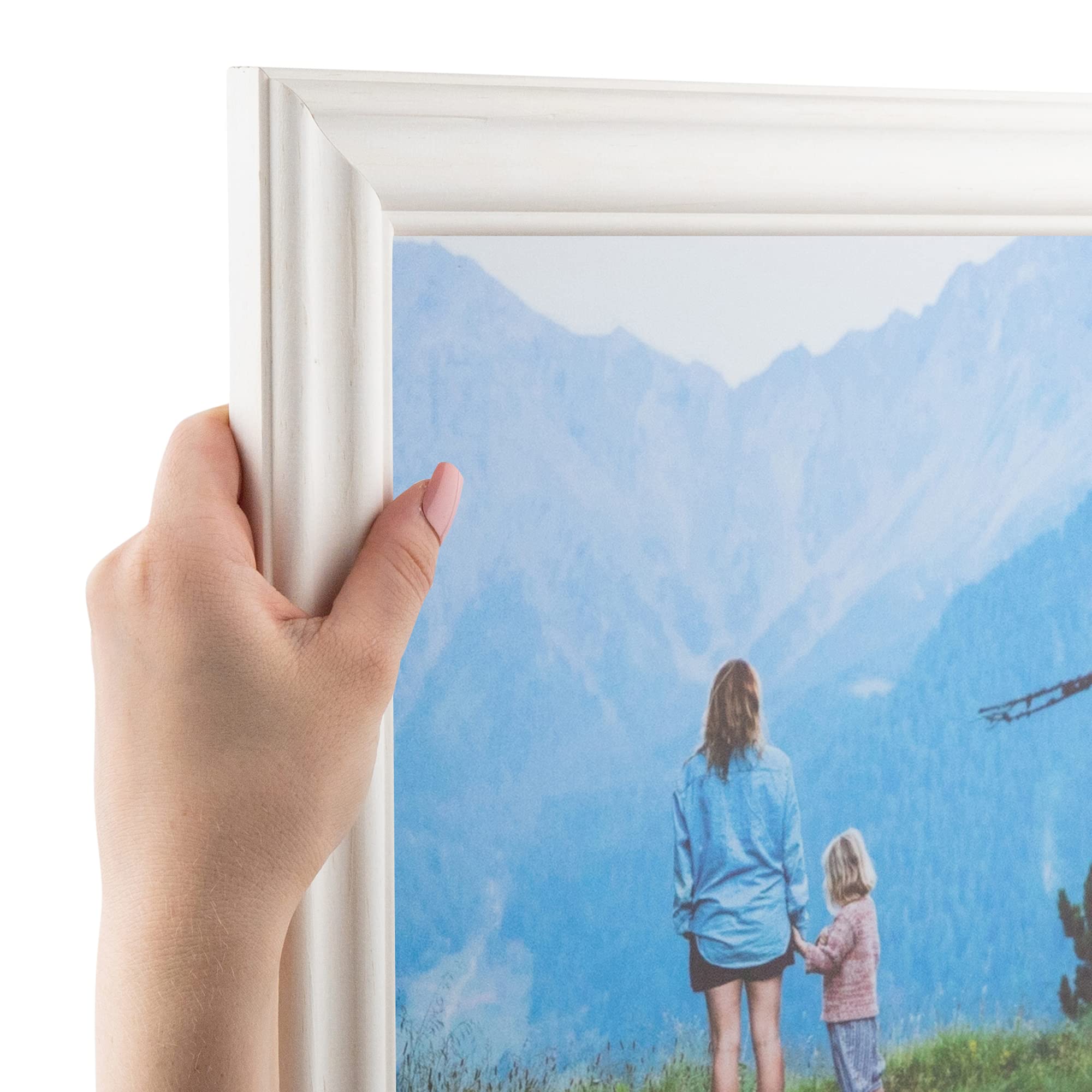 ArtToFrames 23x45 Inch White Picture Frame - 1.5 Inch Custom Wood Poster Frame for Wall Art, Photos & Posters - Includes Economy Acrylic - Perfect for Home Decor, Office Display & Gallery Walls