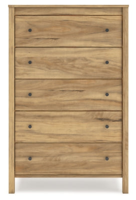 Bermacy 5-Drawer Chest Dresser for Bedroom - Solid Wood Storage Organizer with Smooth Gliding Drawers | Perfect for Clothes, Linens, and Home Organization