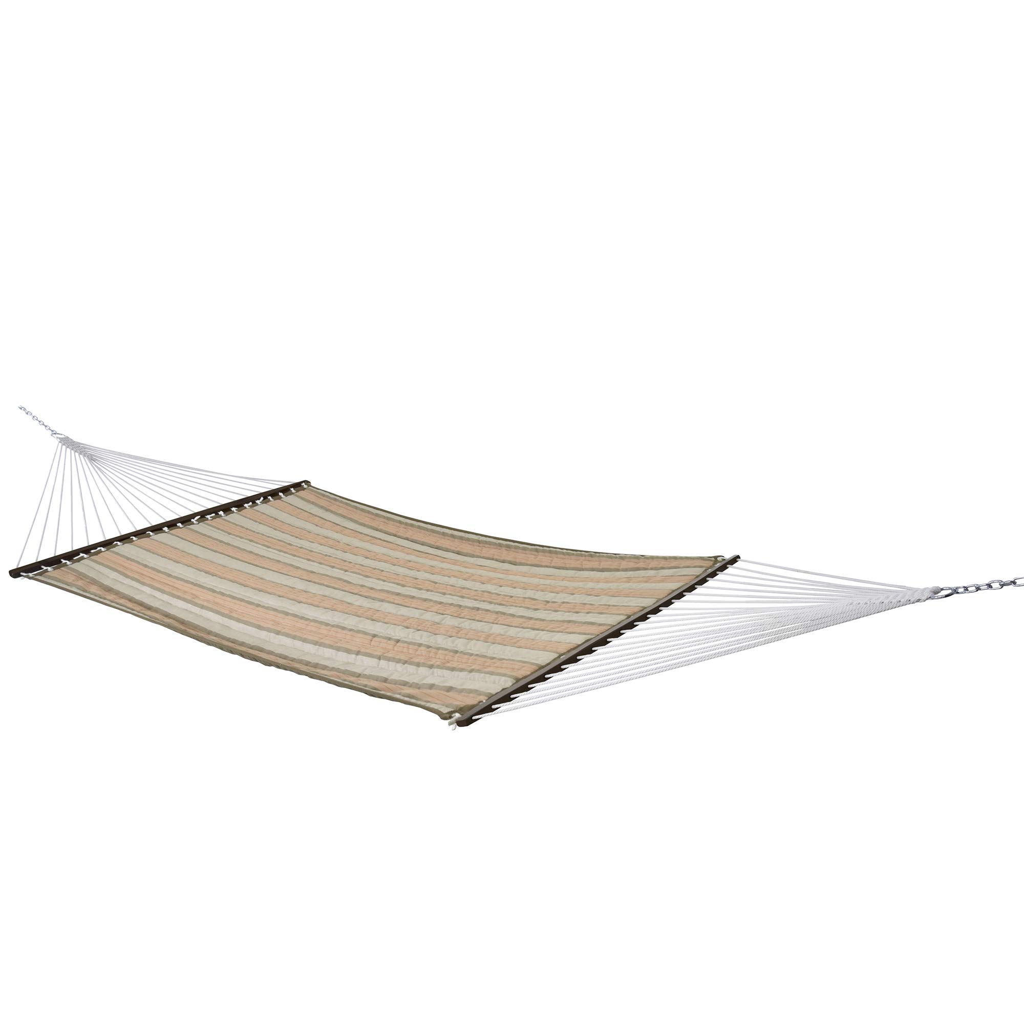 Vivere Fade Resistant Quilted Hammock with Spreader Bars - 450 lb Weight Capacity, Durable Outdoor Hammock for Patio, Backyard, Camping (Cameo Color)