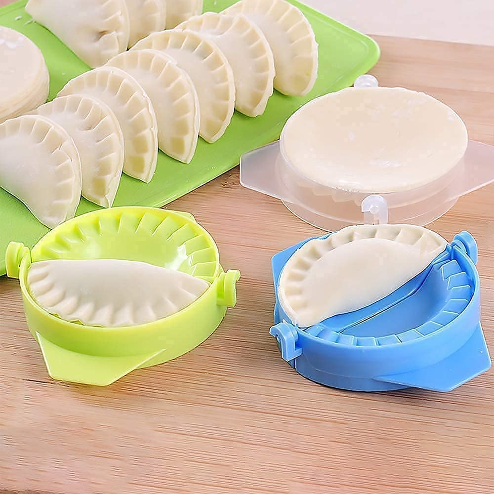 Chiller Momos Maker Kit - Set of 2 Multicolor Dumpling Molds for Gujiya, Gujia, Karanji & Momos | Perfect for Asian Cooking, Party Snacks & Homemade Dumplings