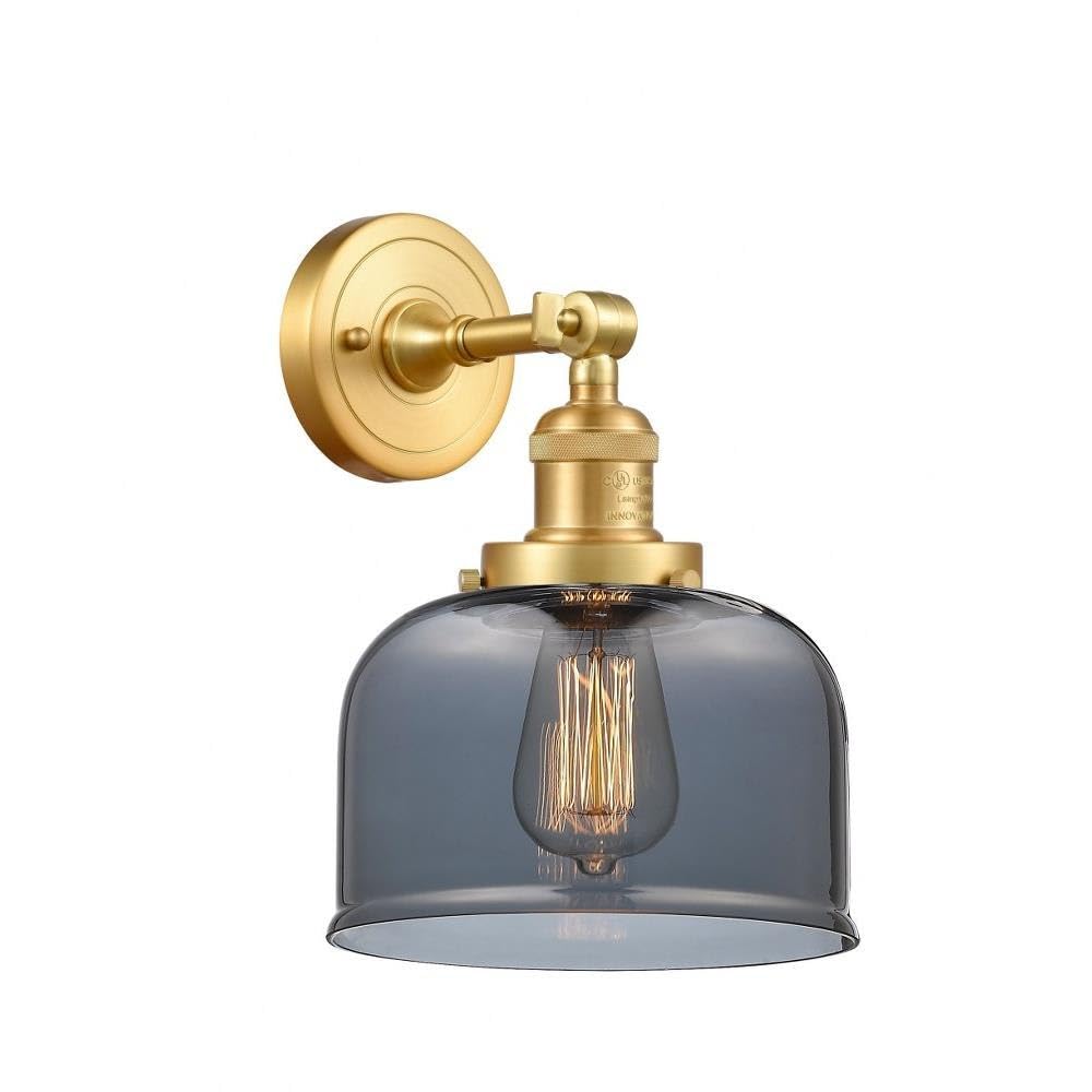 Franklin Restoration Collection Gold Wall Sconce - Vintage Style One Light Fixture with Champagne Gold Leaf Finish for Bedroom, Hallway & Living Room Lighting