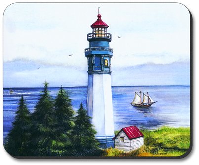Premium Art Plates Lighthouse Brand Mouse Pad - Non-Slip Gaming & Office Desk Mat for Computers, Laptops, and Workstations