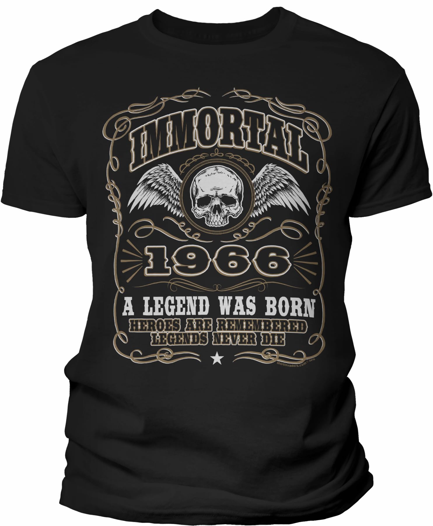 1966 Vintage Birthday T-Shirt for Men - 'Immortal 1966 A Legend Was Born' Graphic Tee - 59th Birthday Gift for Dad, Husband - Perfect for Parties & Celebrations