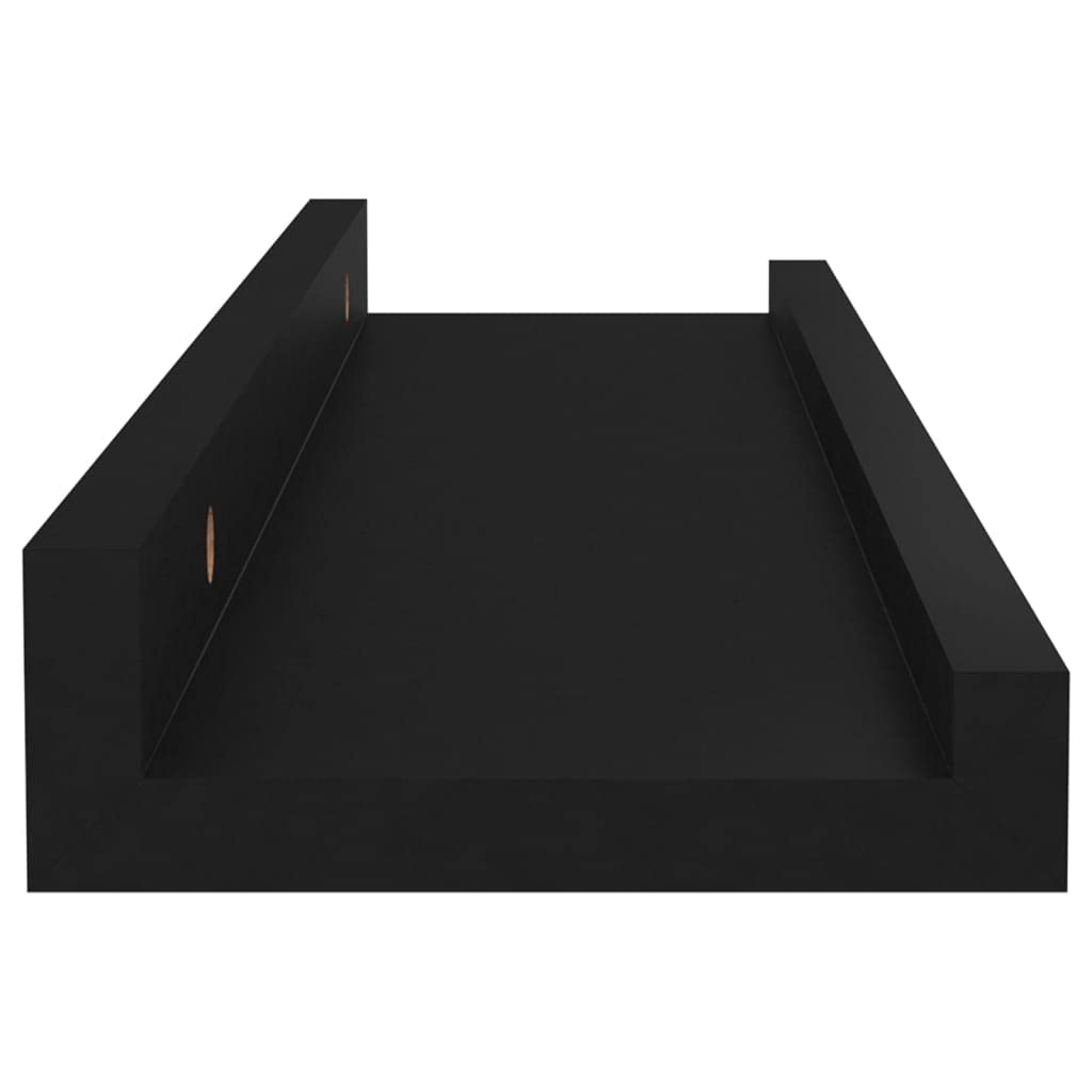 4-Pack Black Floating Wall Shelves 15.7x3.5x1.2 Inch - Modern Wall Mounted Display Ledges for Living Room, Bedroom, Office - Perfect for Books, Photos, Decor & Small Plants