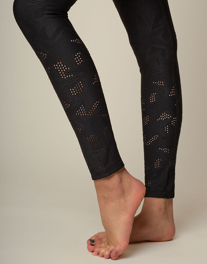 Superstar Jacquard Leggings for Women - High Waisted Yoga Pants with Comfortable Stretchy Fabric - Perfect for Workouts, Running, Gym & Lounge Wear
