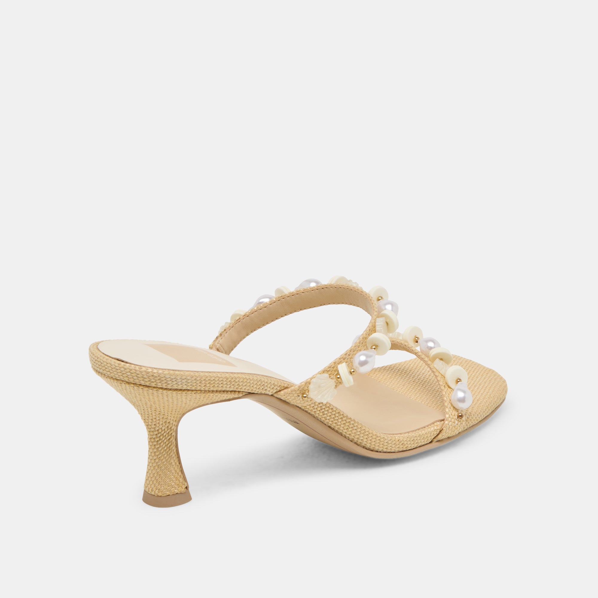 GRASON Women's Natural Raffia Heels - Comfortable Lightweight Sandals for Summer, Beach, and Casual Outings