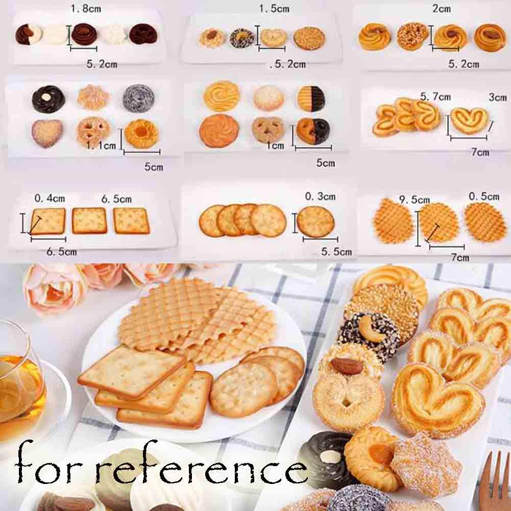 3-Piece Artificial Waffle Cookie Fake Biscuit Set - Realistic Food Display Props for Bakery Shop, Dessert Table Decor, Party Supplies & Photography Styling