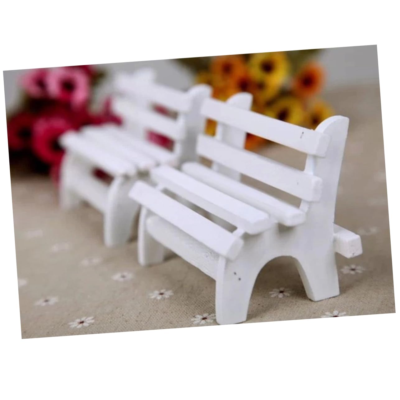VICASKY White Bamboo Bookcase Decor - Mini Bookshelf for Dollhouse, Room Chair & Home Accents | Minecraft Inspired Landscape Ornament for Bedroom, Living Room & Office Decoration