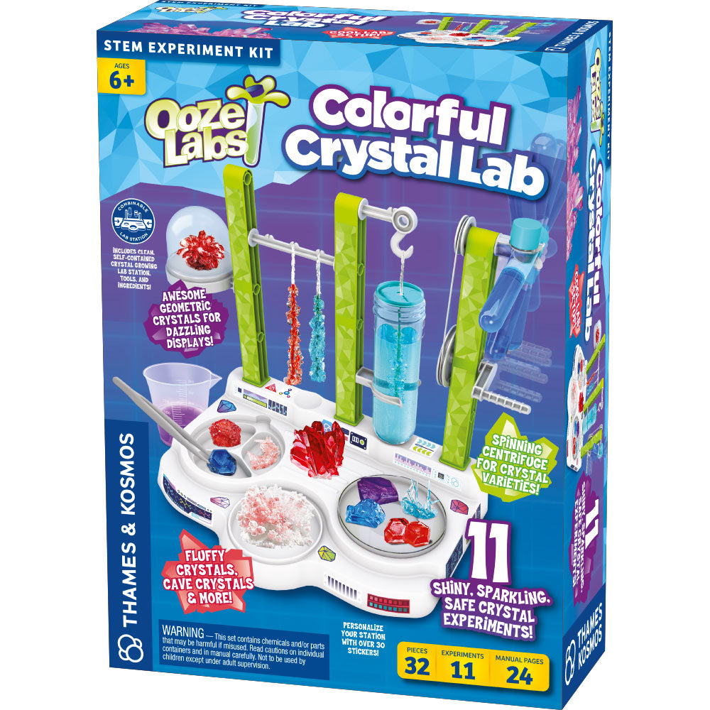 Ooze Labs: Colorful Crystal Growing Kit for Kids - Fun Science Experiment & STEM Learning Activity - Perfect for Birthday Gifts & Classroom Projects