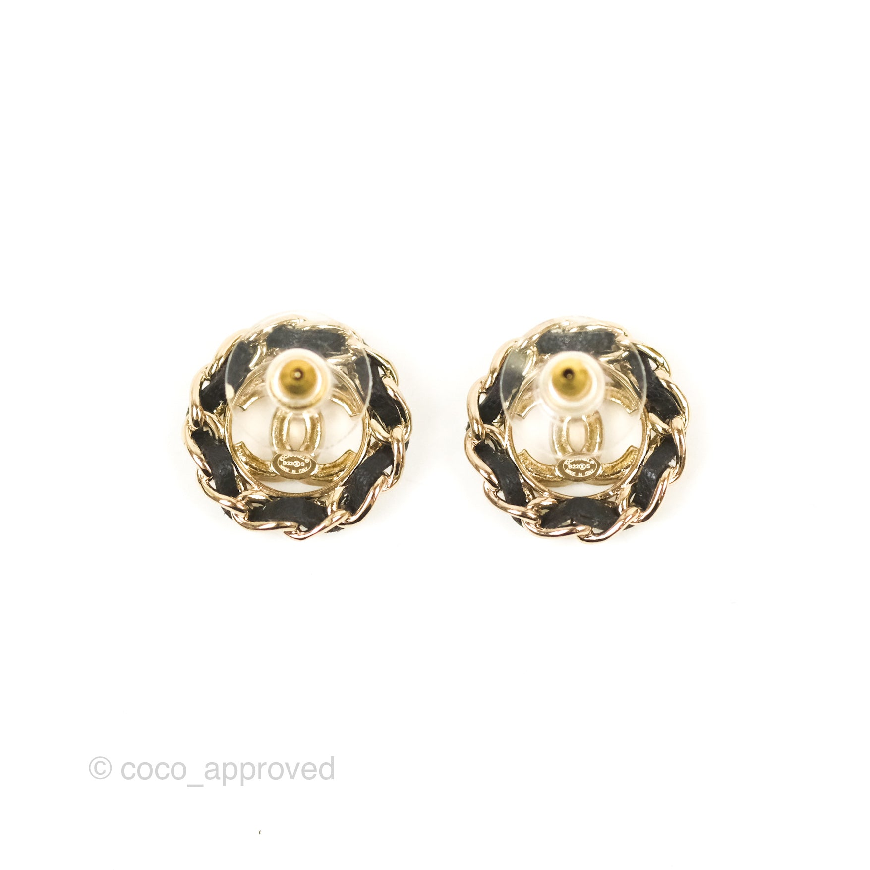 Chanel CC Crystal Woven Round Earrings Gold Tone 22S - Luxury Fashion Jewelry for Women, Elegant Party & Evening Wear Accessories