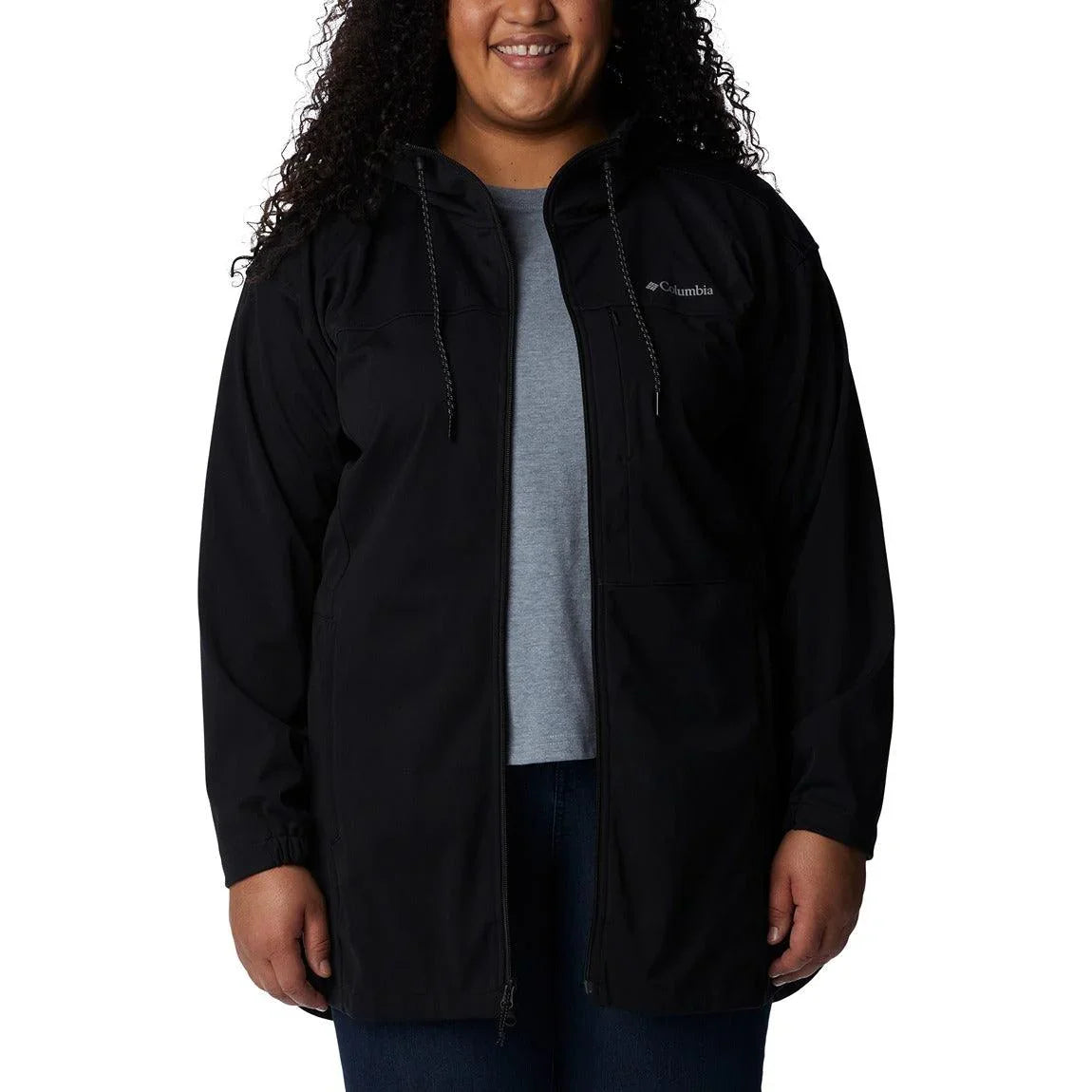 Columbia Flora Park™ Softshell Jacket for Women - Plus Size Waterproof Windbreaker Jacket for Hiking, Camping & Outdoor Activities